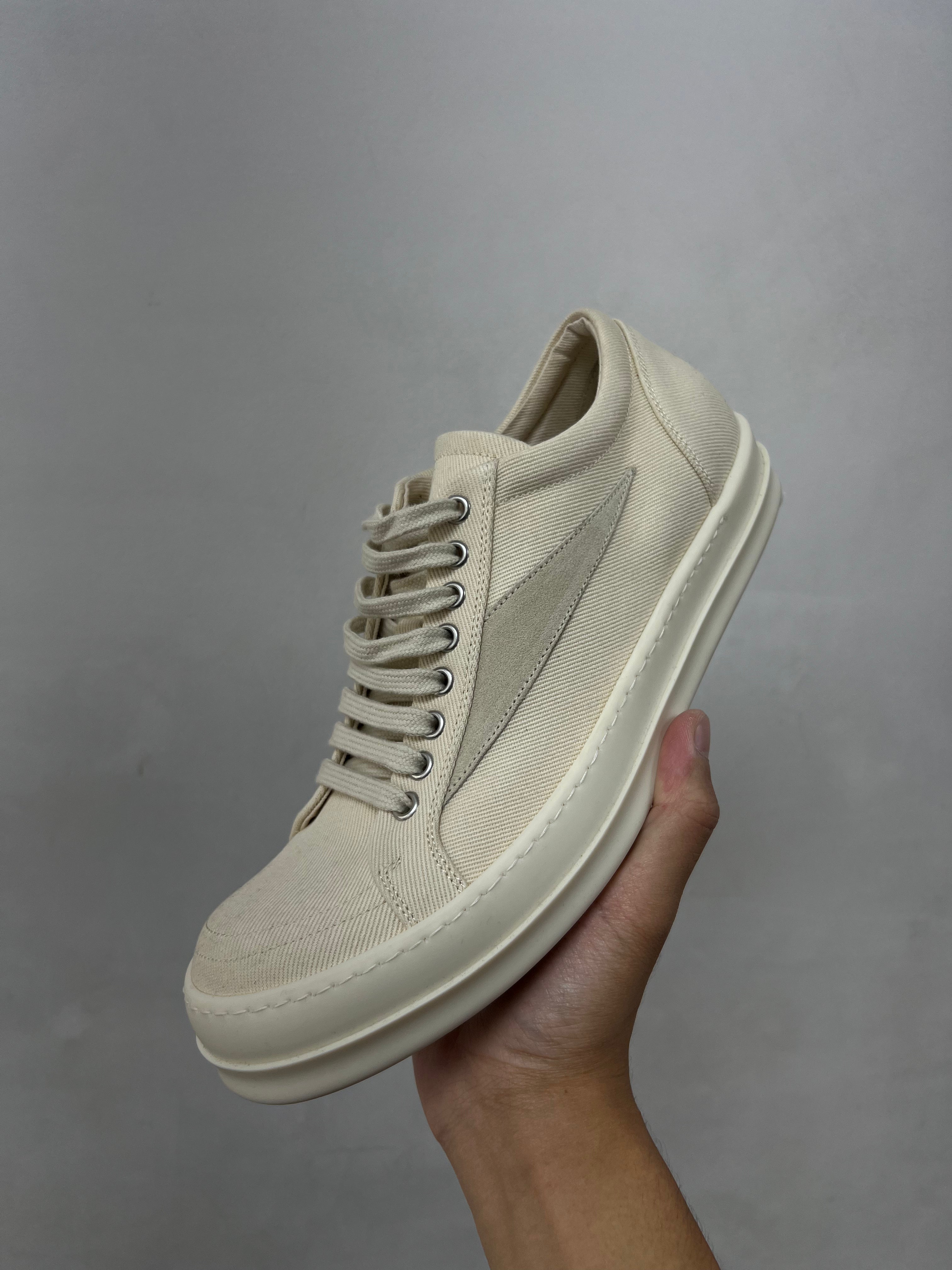 Rick Owens Natural Vintage Milk Sneakers