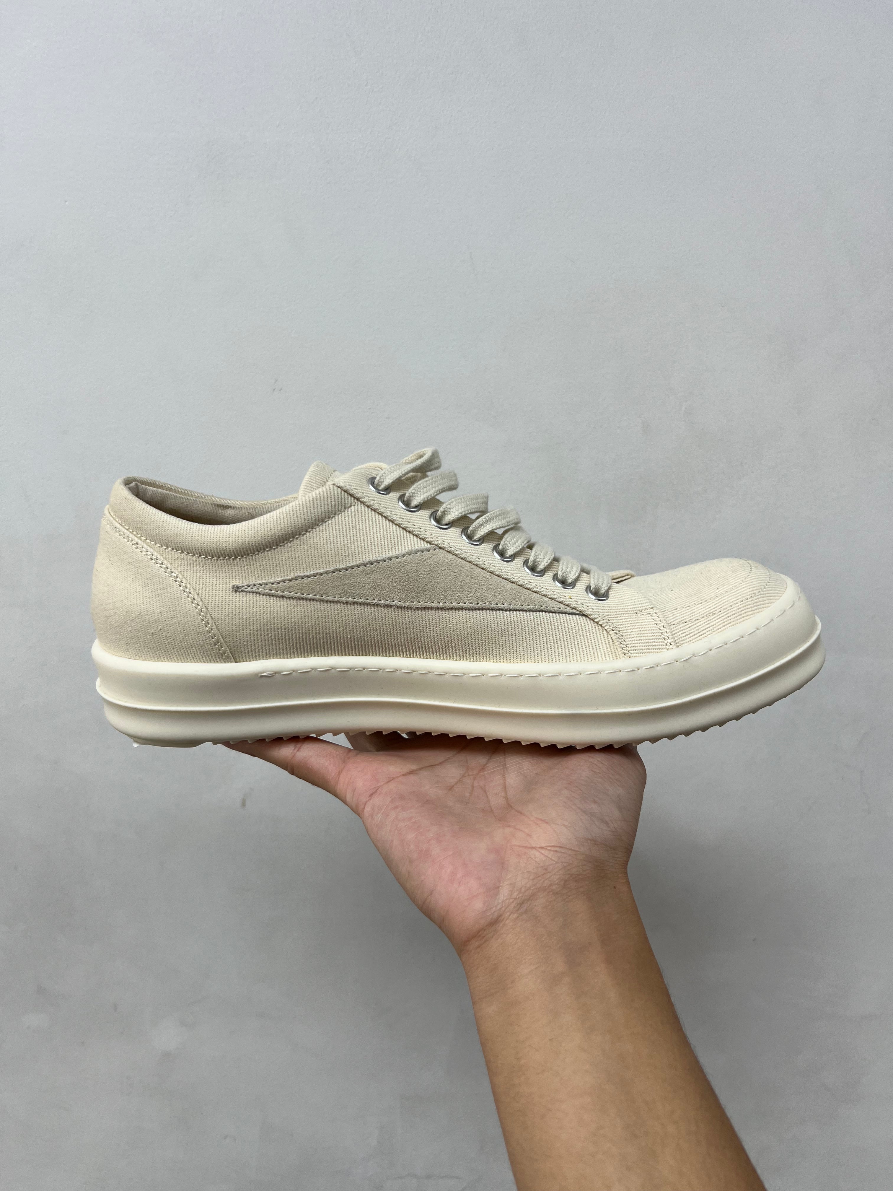 Rick Owens Natural Vintage Milk Sneakers