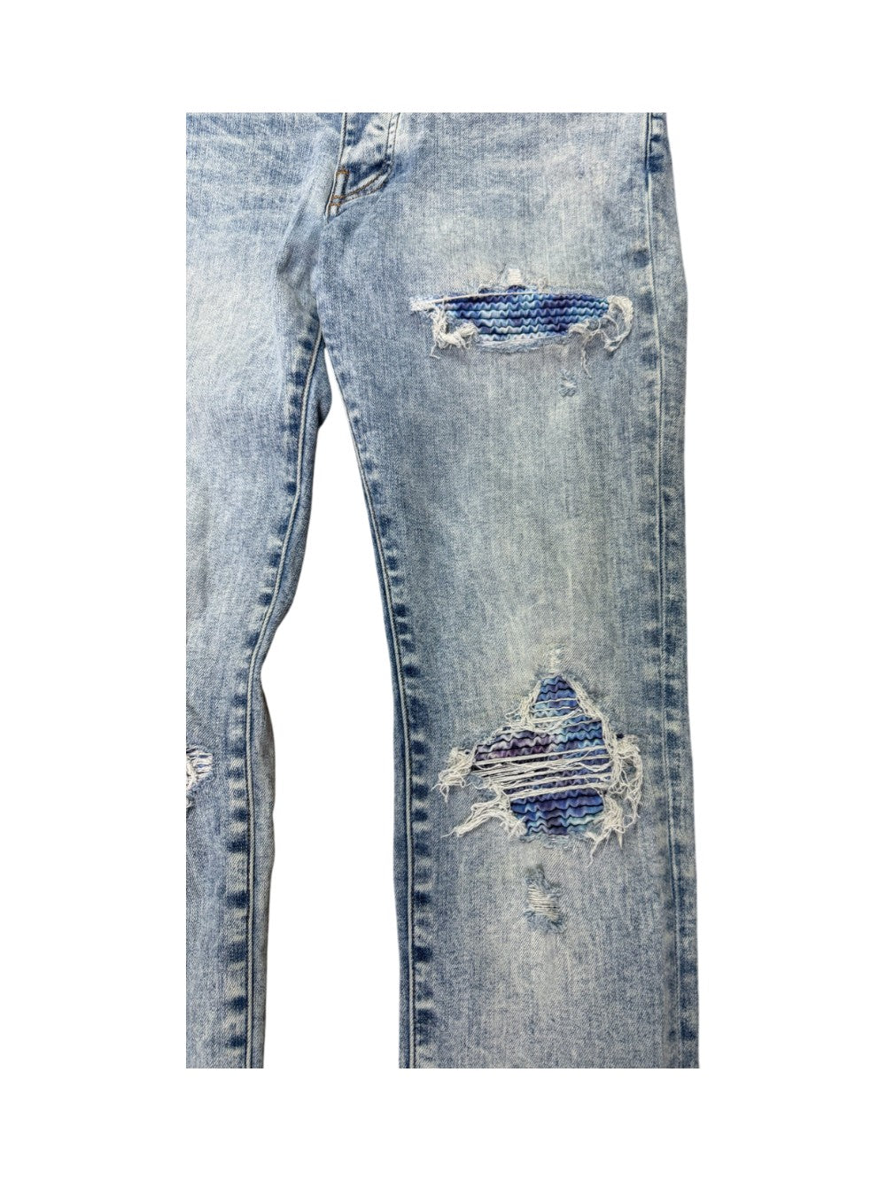 Amiri Aqua Patch MX1 Light Wash Jeans