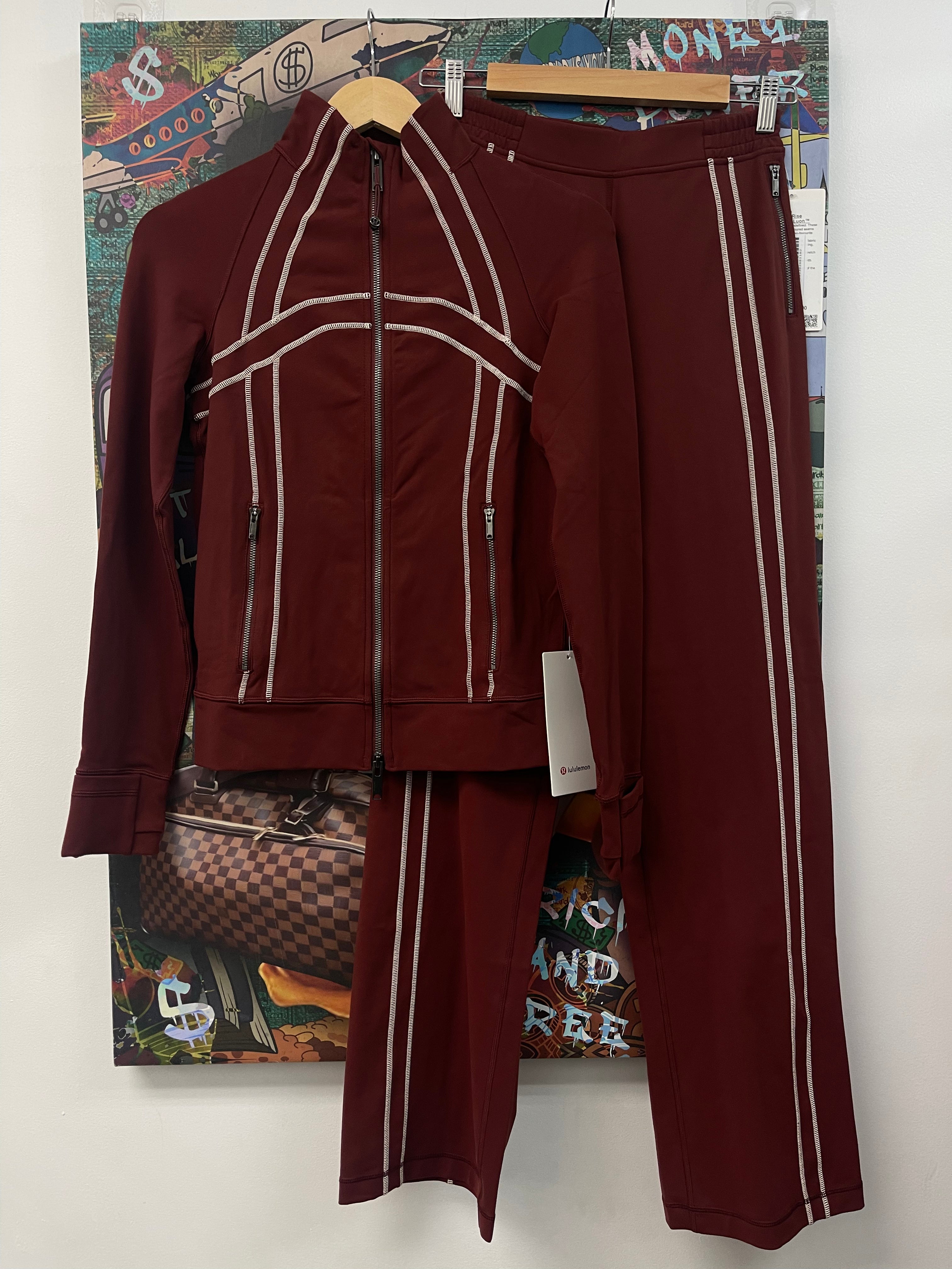 Lululemon Maroon Track Suit