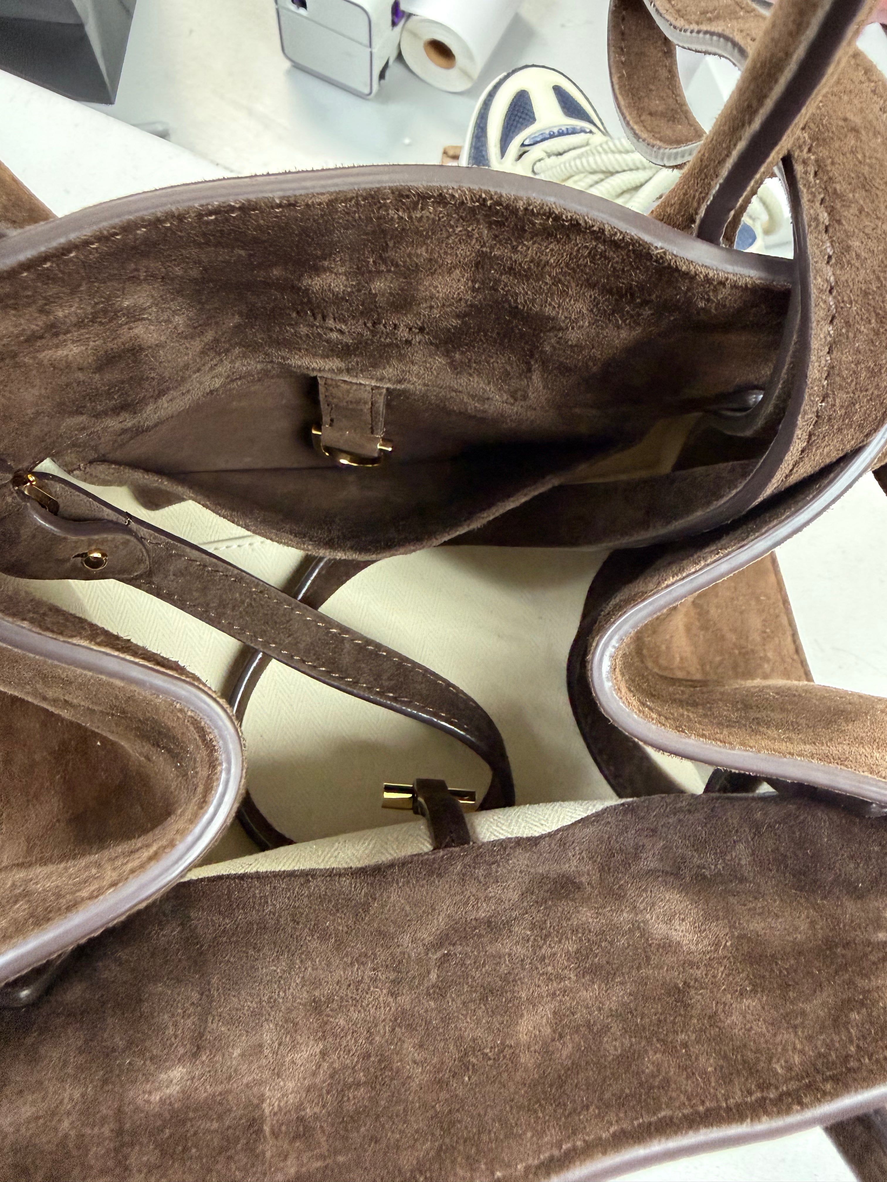 The Row Brown Suede Tote Bag