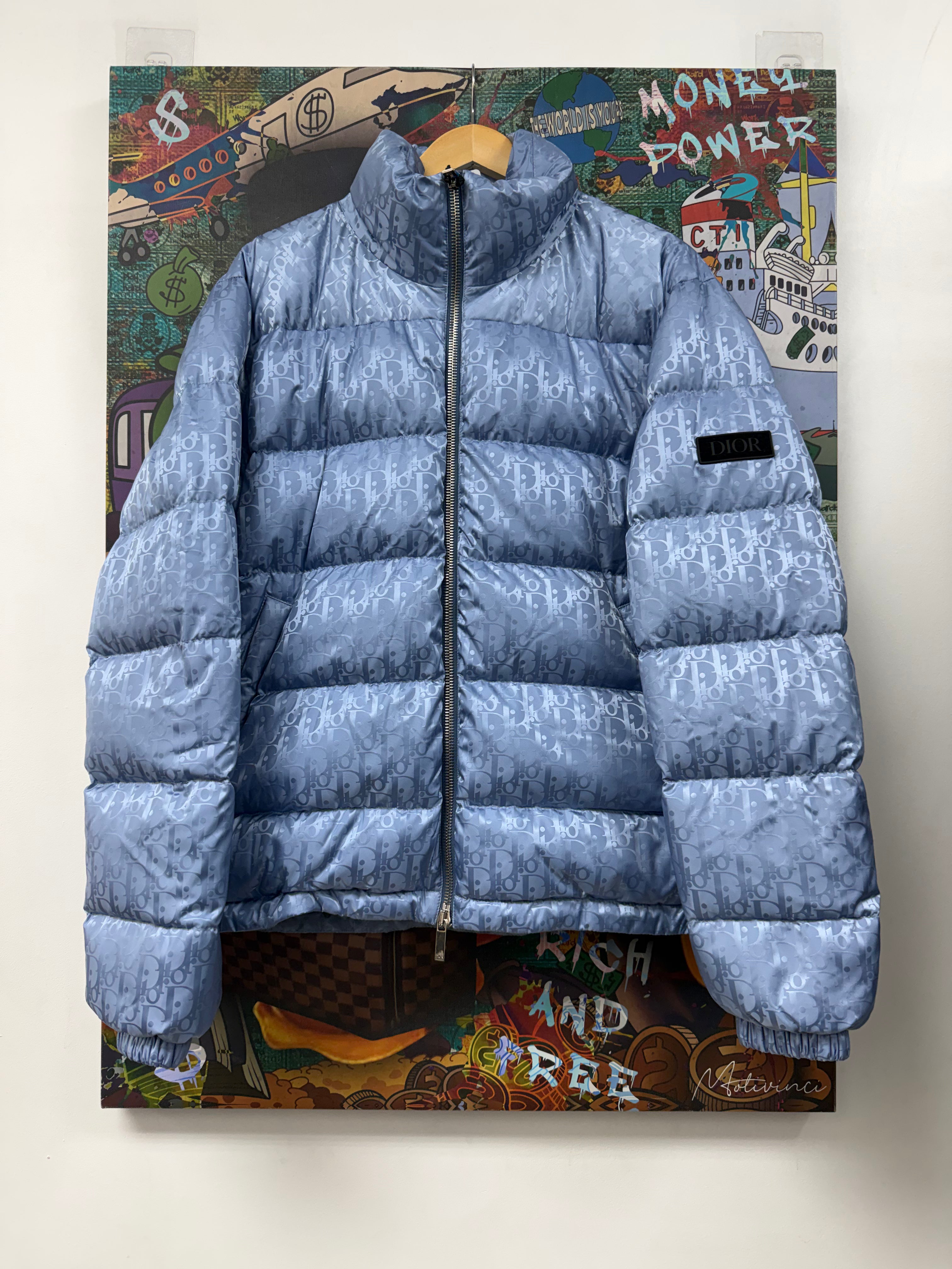 Dior Baby Blue Oblique Puffer Jacket