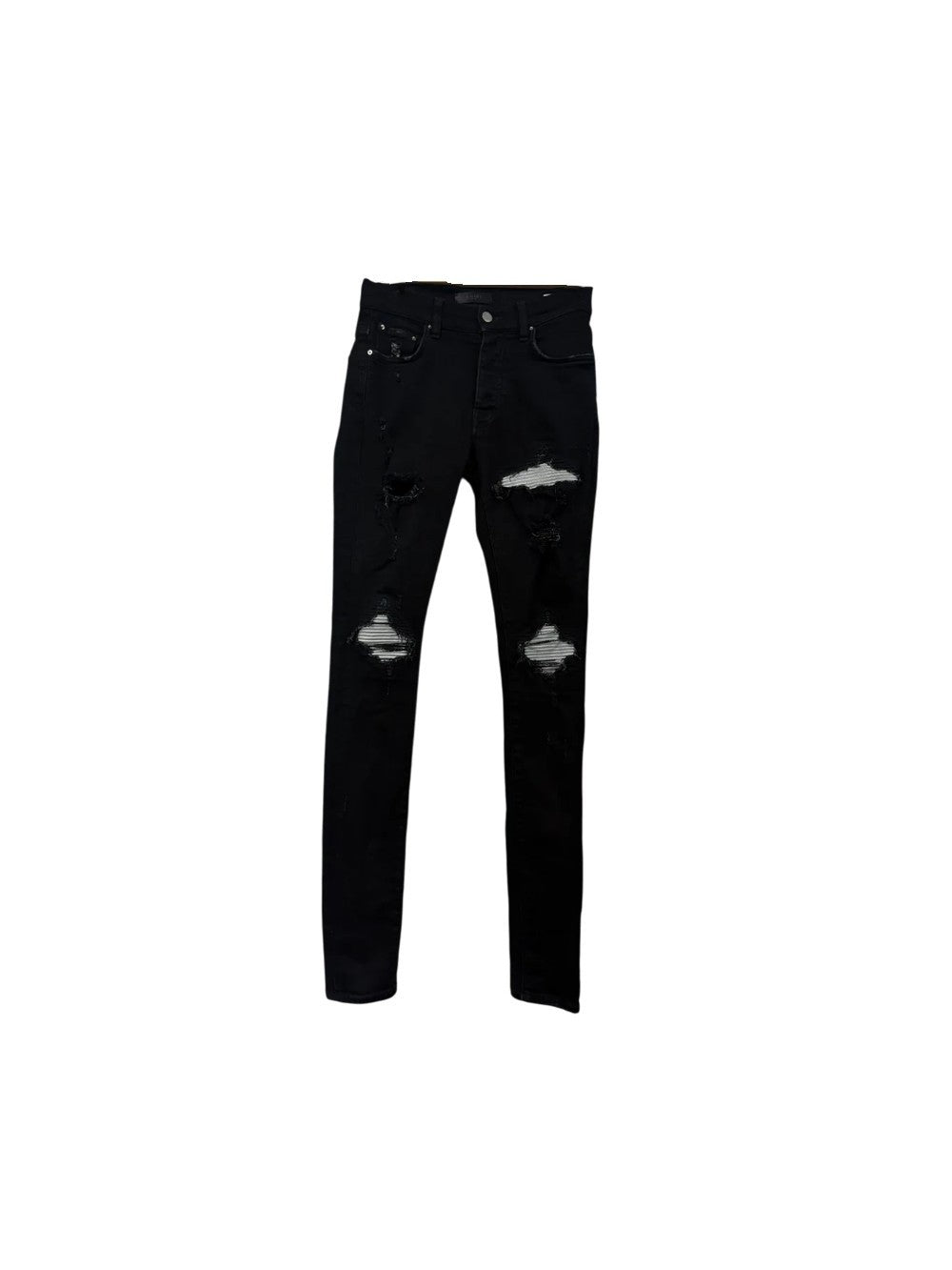 Amiri "MX1" Patch Black Wash & Silver Jeans