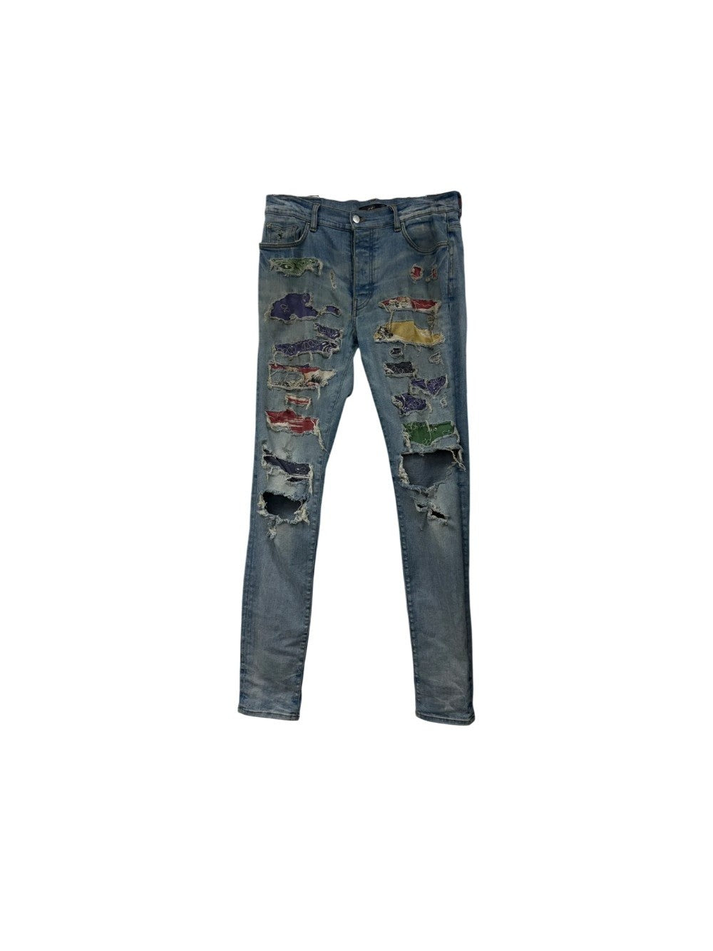 Amiri Rainbow Thrasher Light Wash & Multicolor Jeans