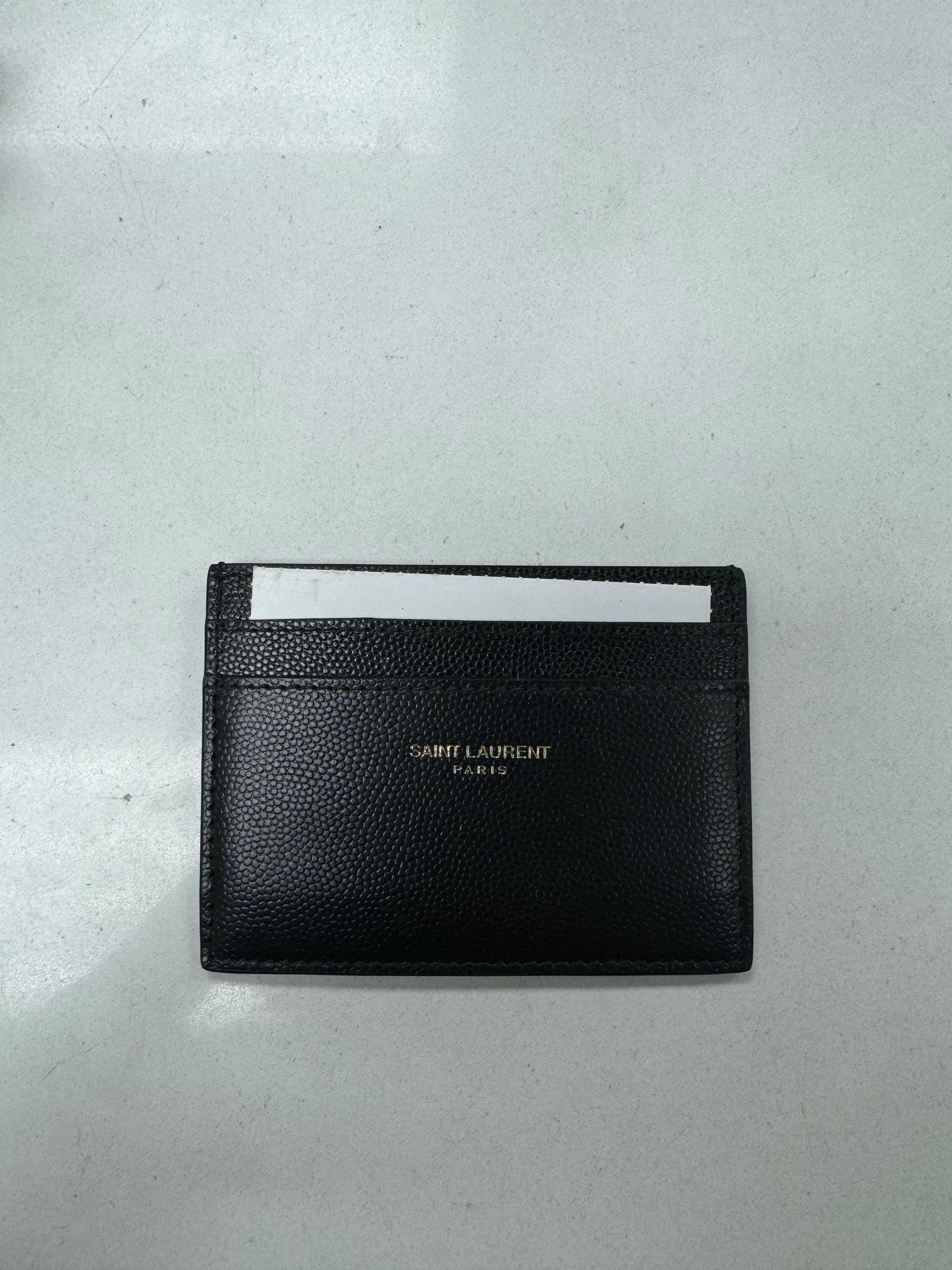 YSL Saint Laurent Cardholder Black Gold New OS N/A