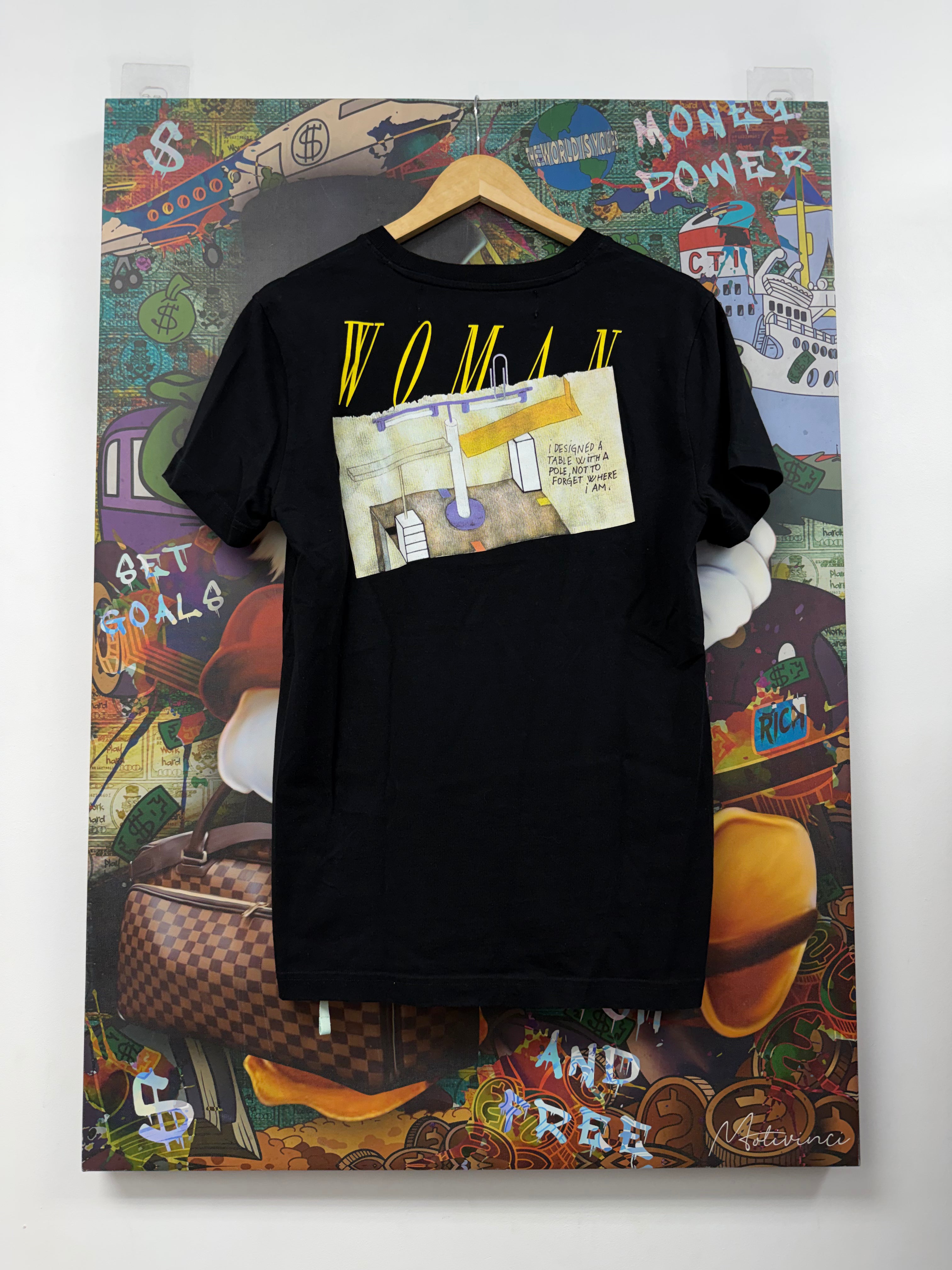 Off White Black School Yellow Tee