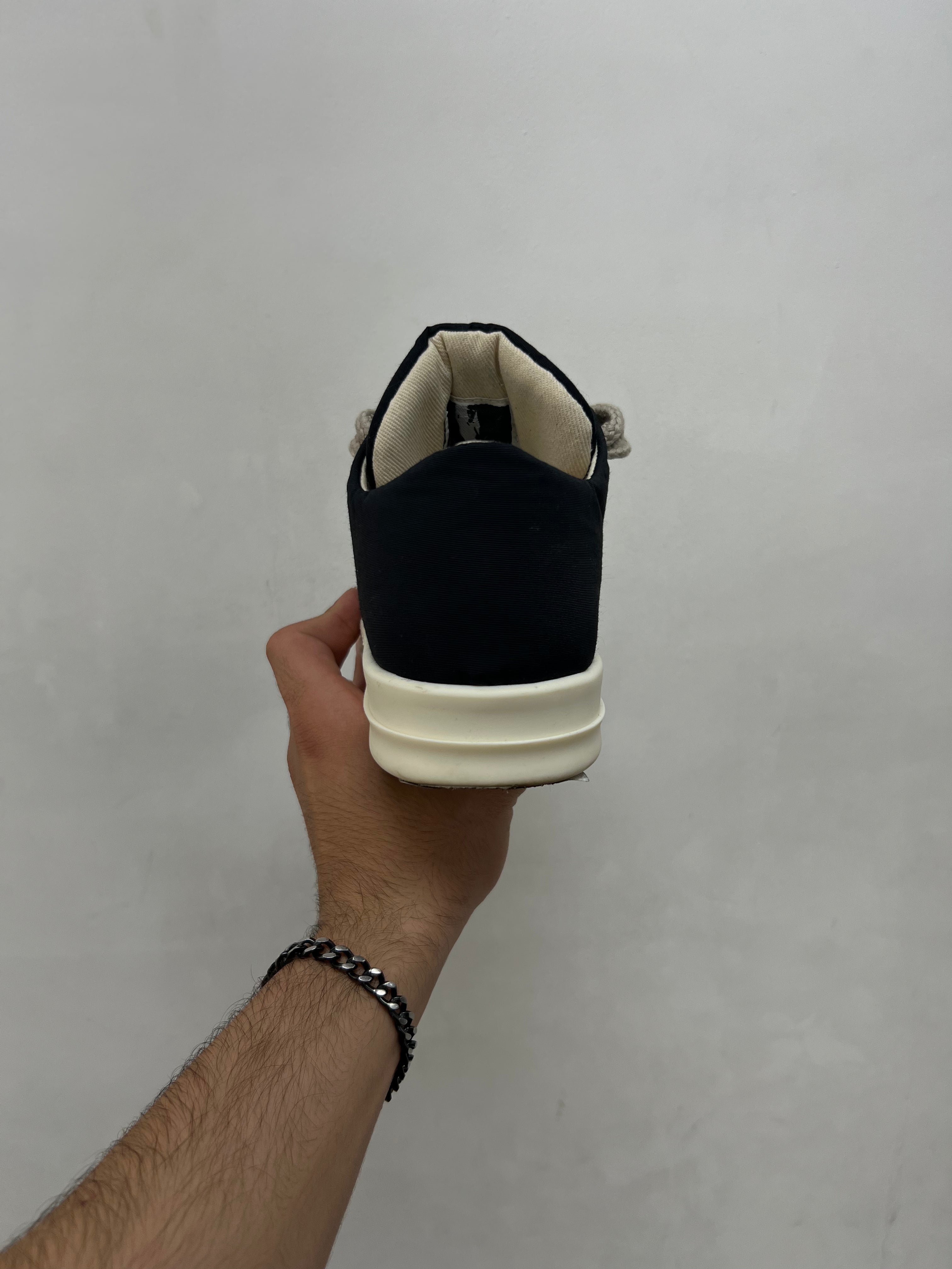 Rick Owens Black Milk Padded Jumbo Lace Ramone Low Sneakers