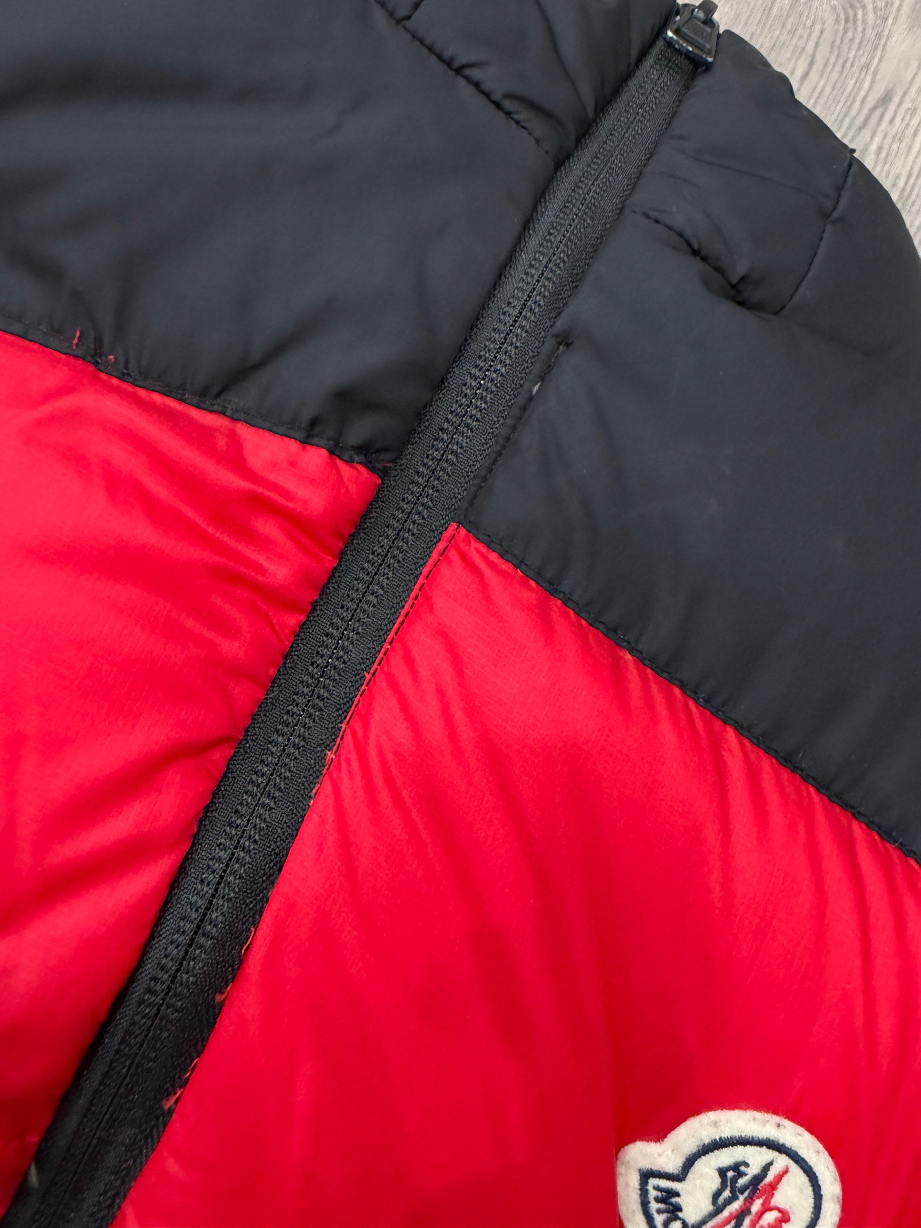 Moncler Red Black Ophrys Puffer Vest (Repaired)