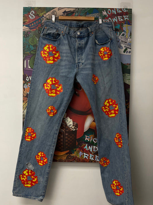 Denim Tears Offset Light Wash Jeans Used