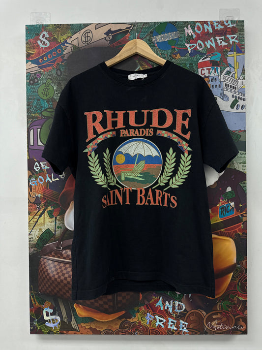Rhude St Barths Tee Navy Wash Used Small N/A