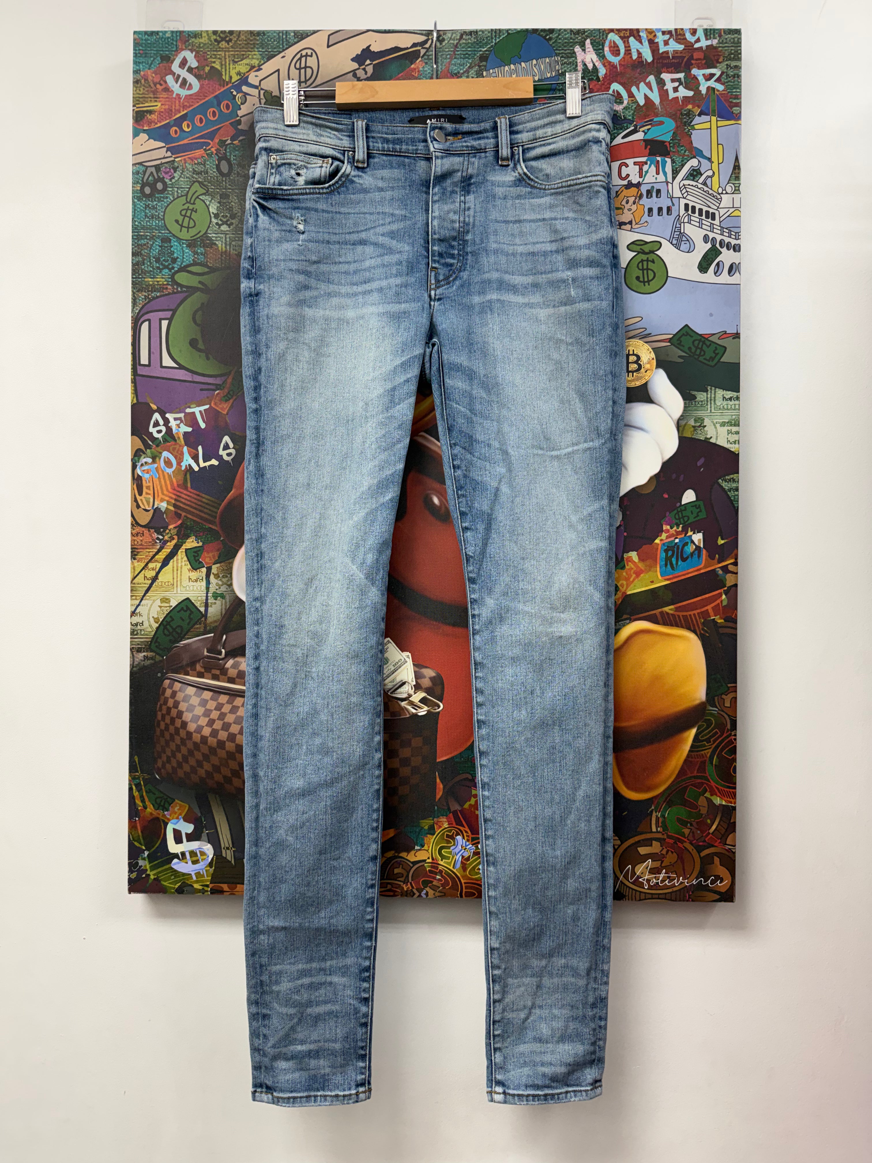 Amiri Light Wash Plain Jeans