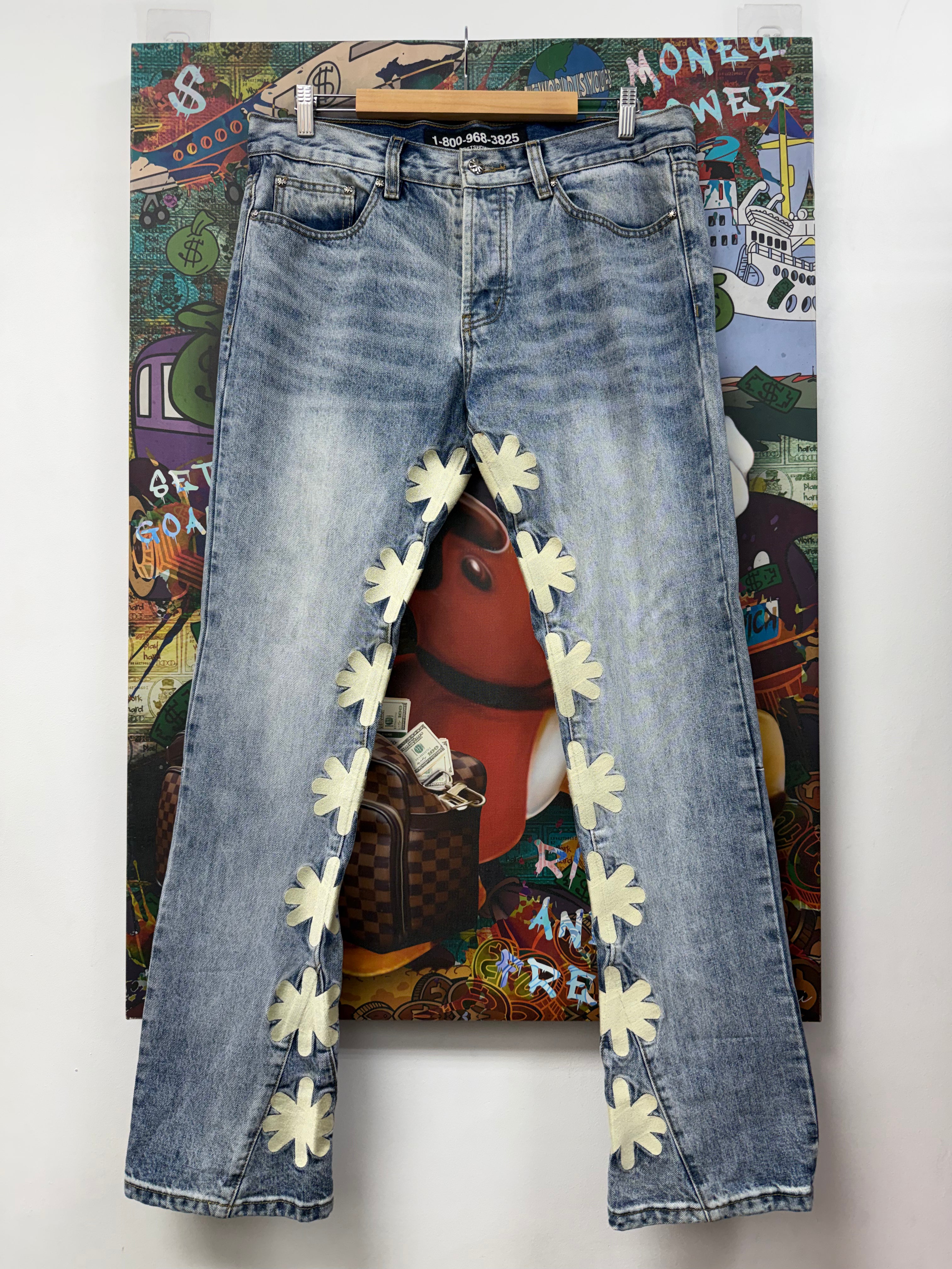 LOST SHDWS Light Wash Bone Jeans