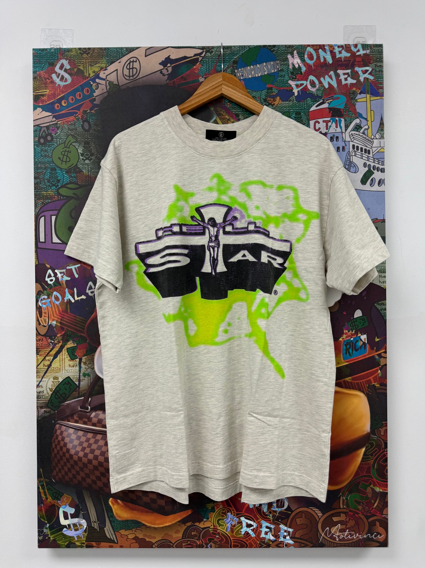 Hellstar Jesus Tee Purple green  New Medium N/A