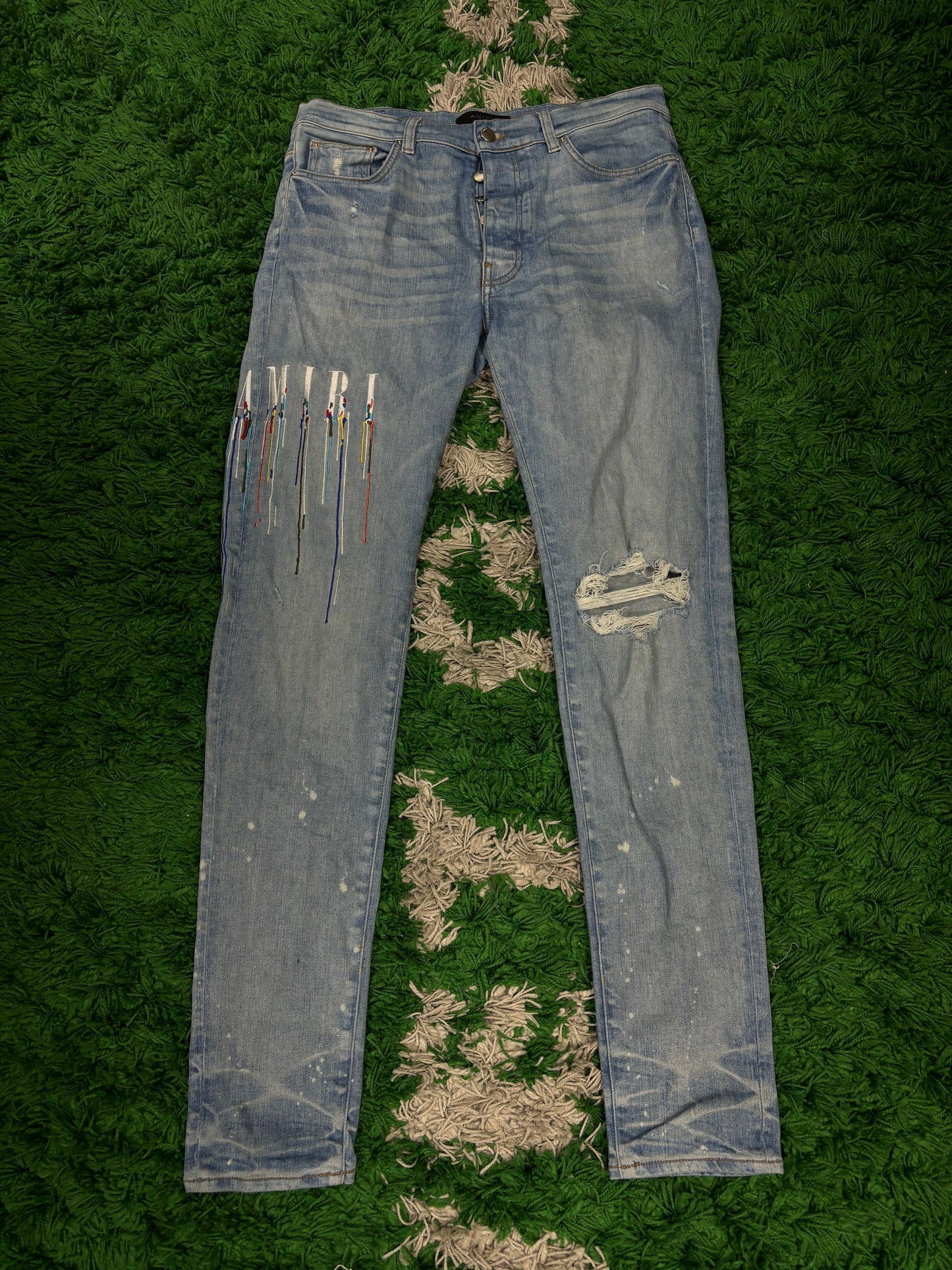 Amiri Paint Drip Jeans  Used 34