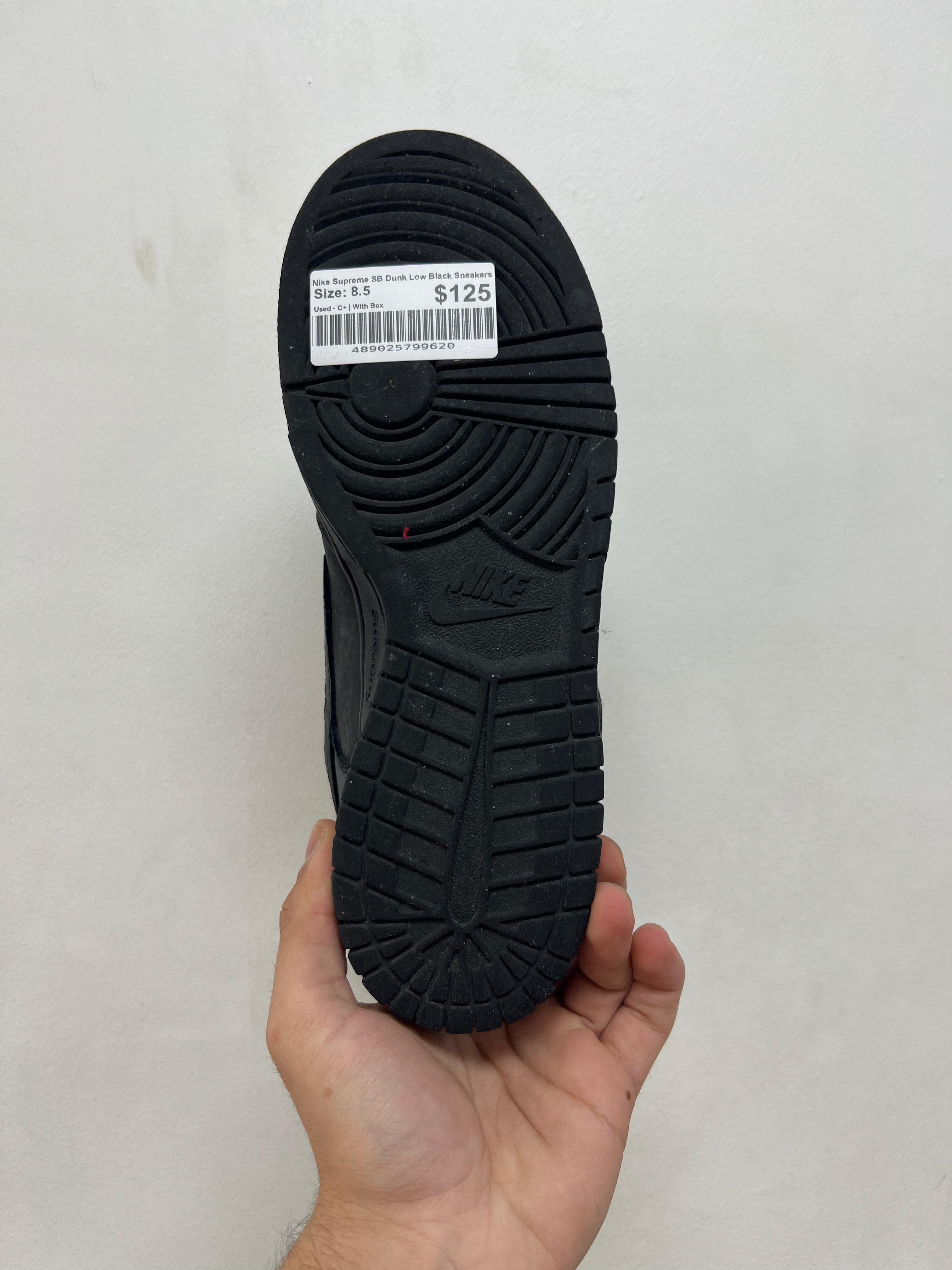 Nike Supreme SB Dunk Low Black Sneakers