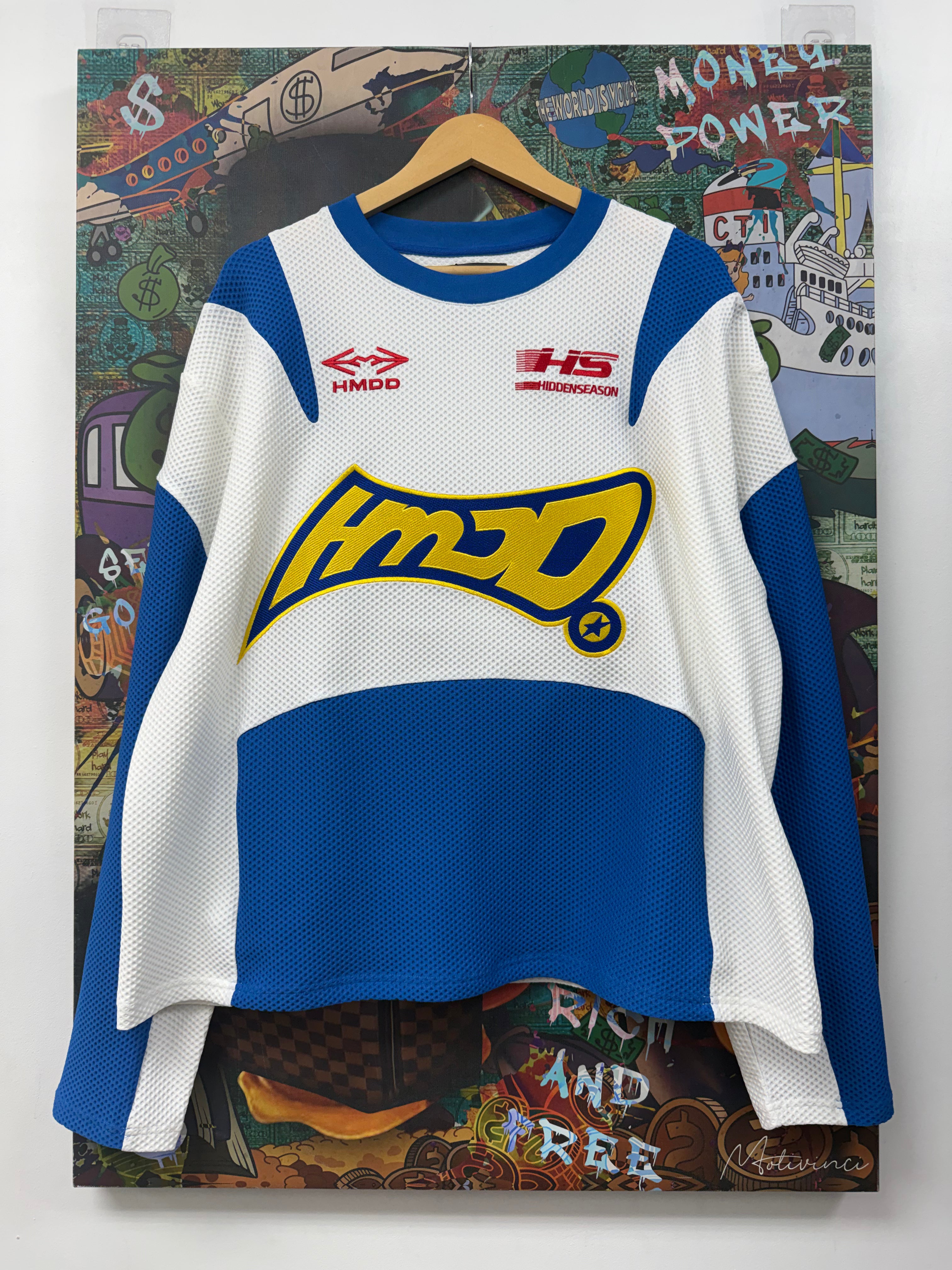 HMDD White Blue Yellow Jersey