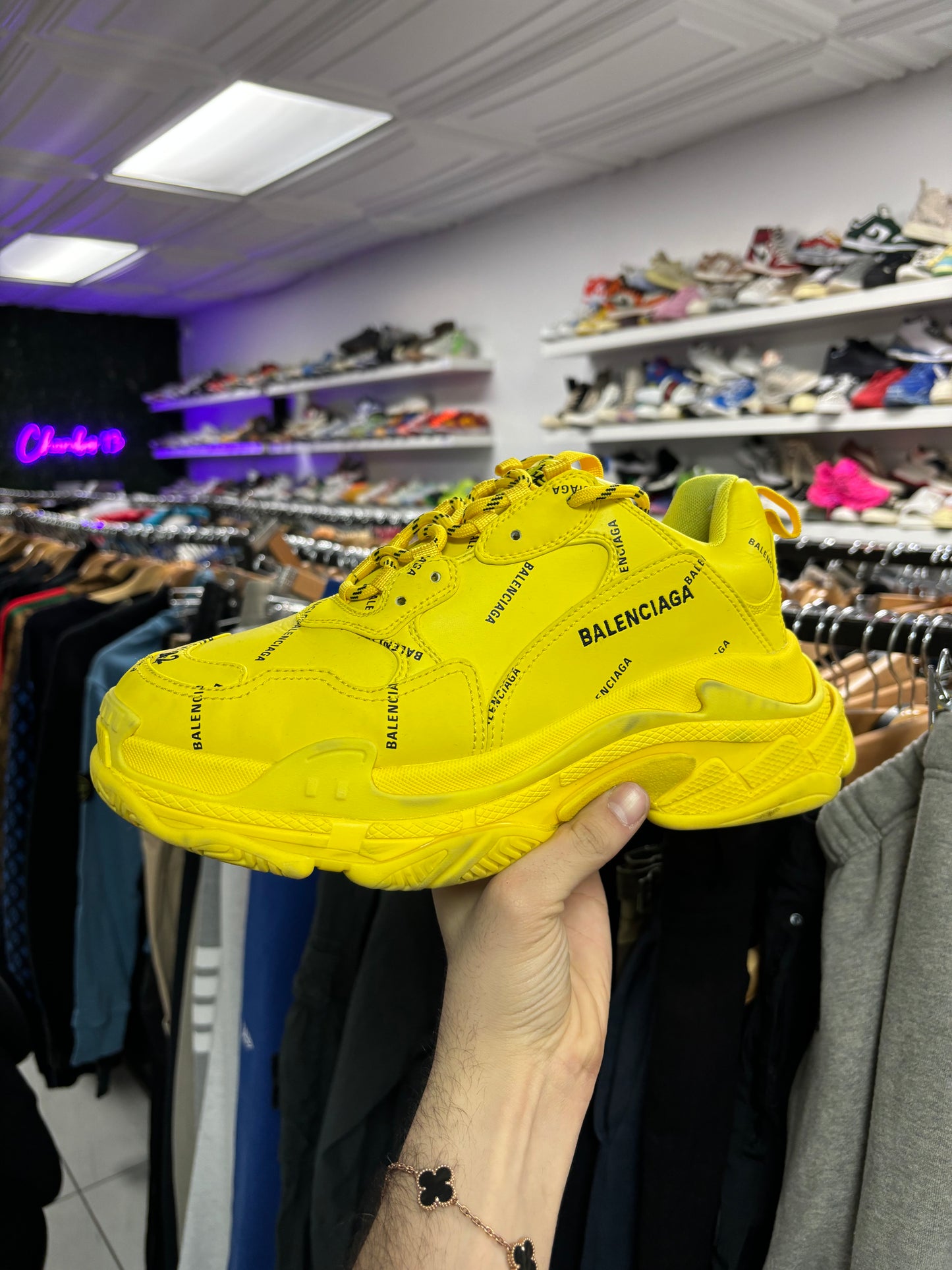 Balenciaga Triple S Yellow All Over  Used 42 (9) With Box