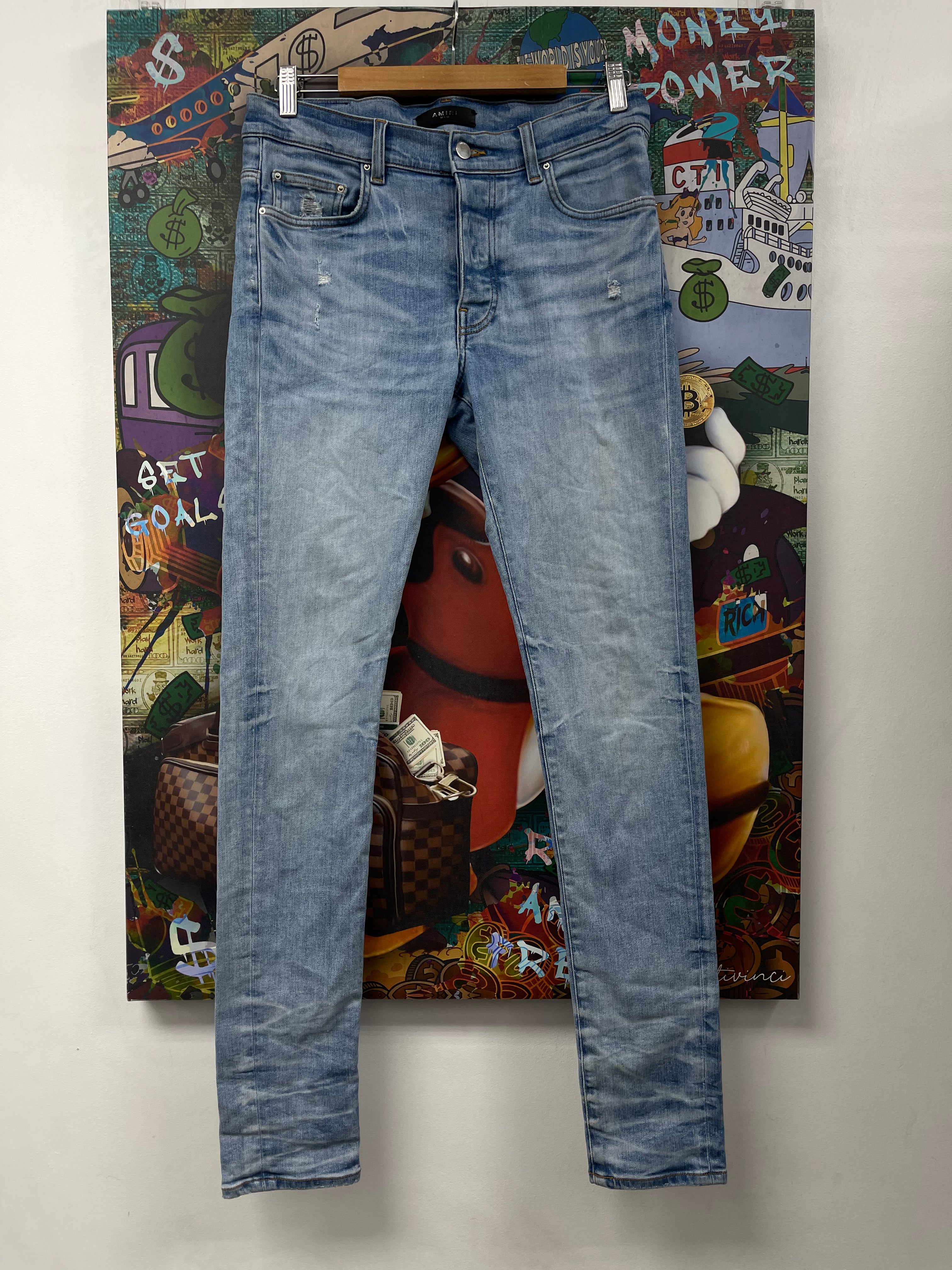 Amiri Light Wash Plain Jeans