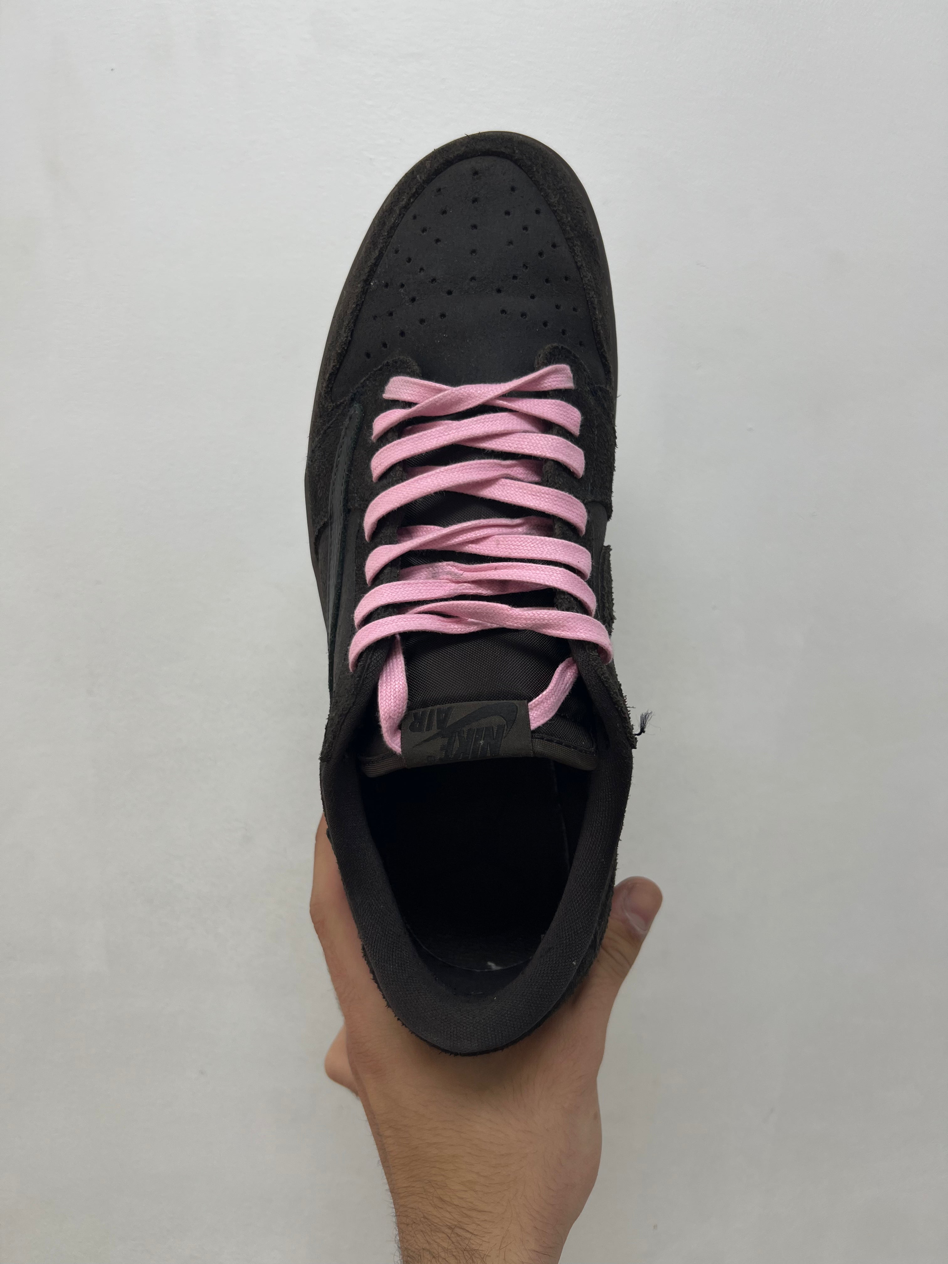 Jordan 1 Low Travis Scott Brown Velvet Sneakers