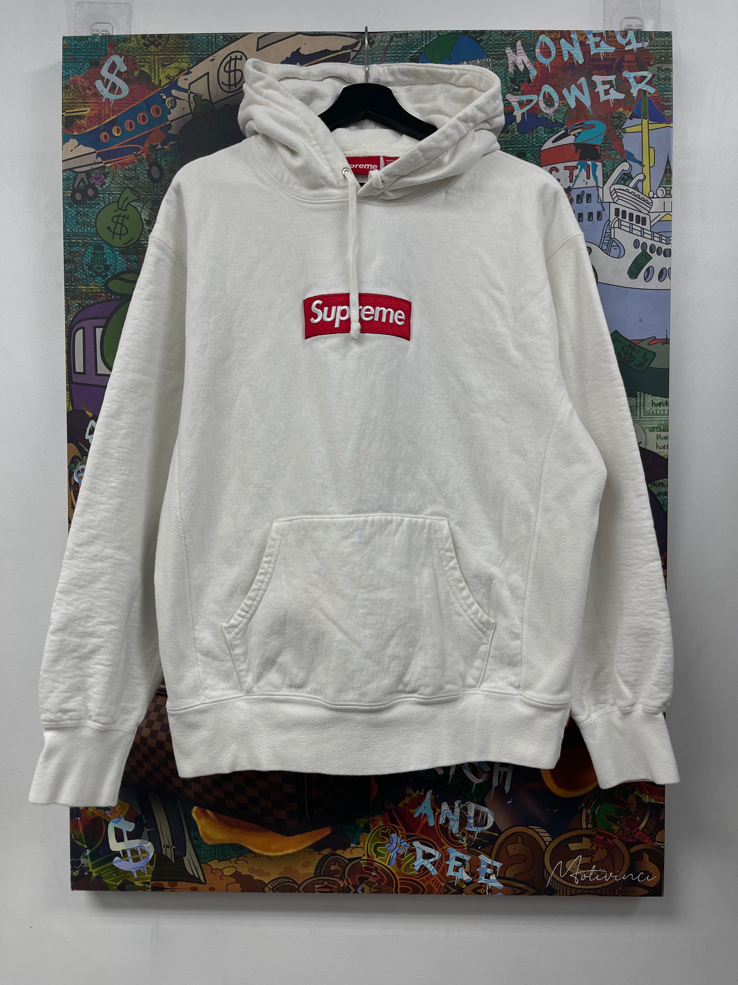 Supreme White Red Bogo (2021) Hoodie