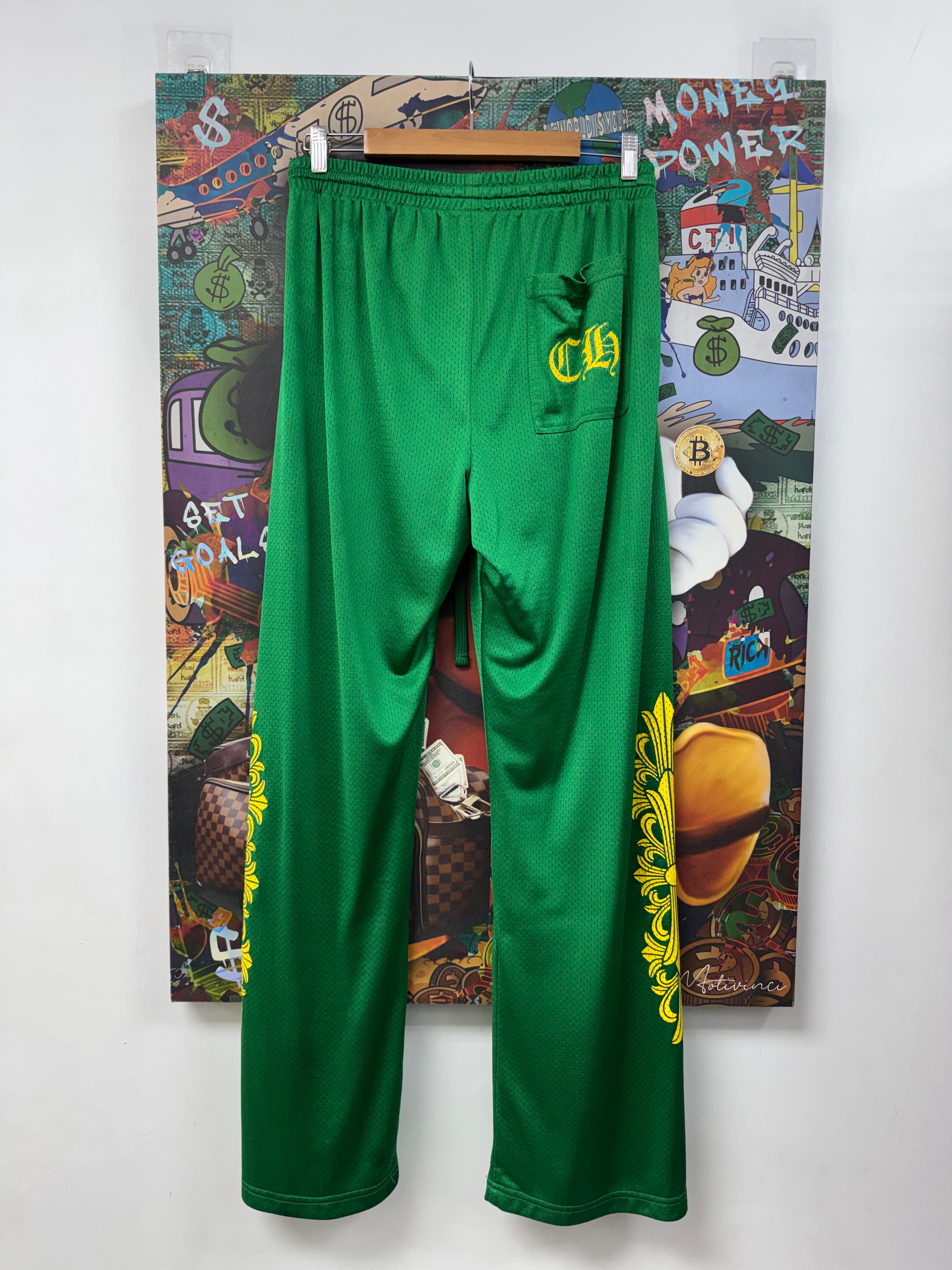 Chrome Hearts Green Yellow CH Mesh Sweats