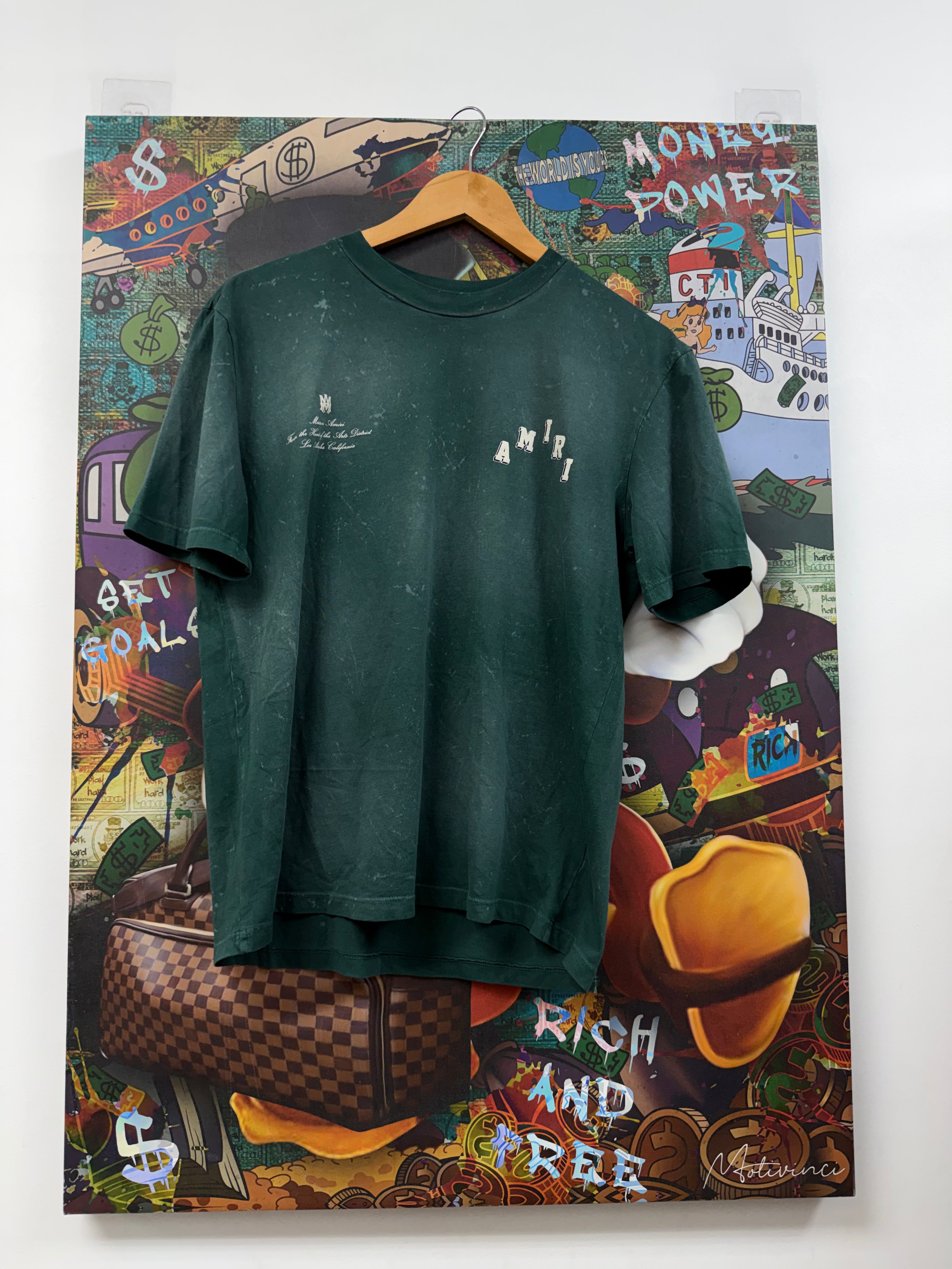 Amiri Green Collegiate Tee