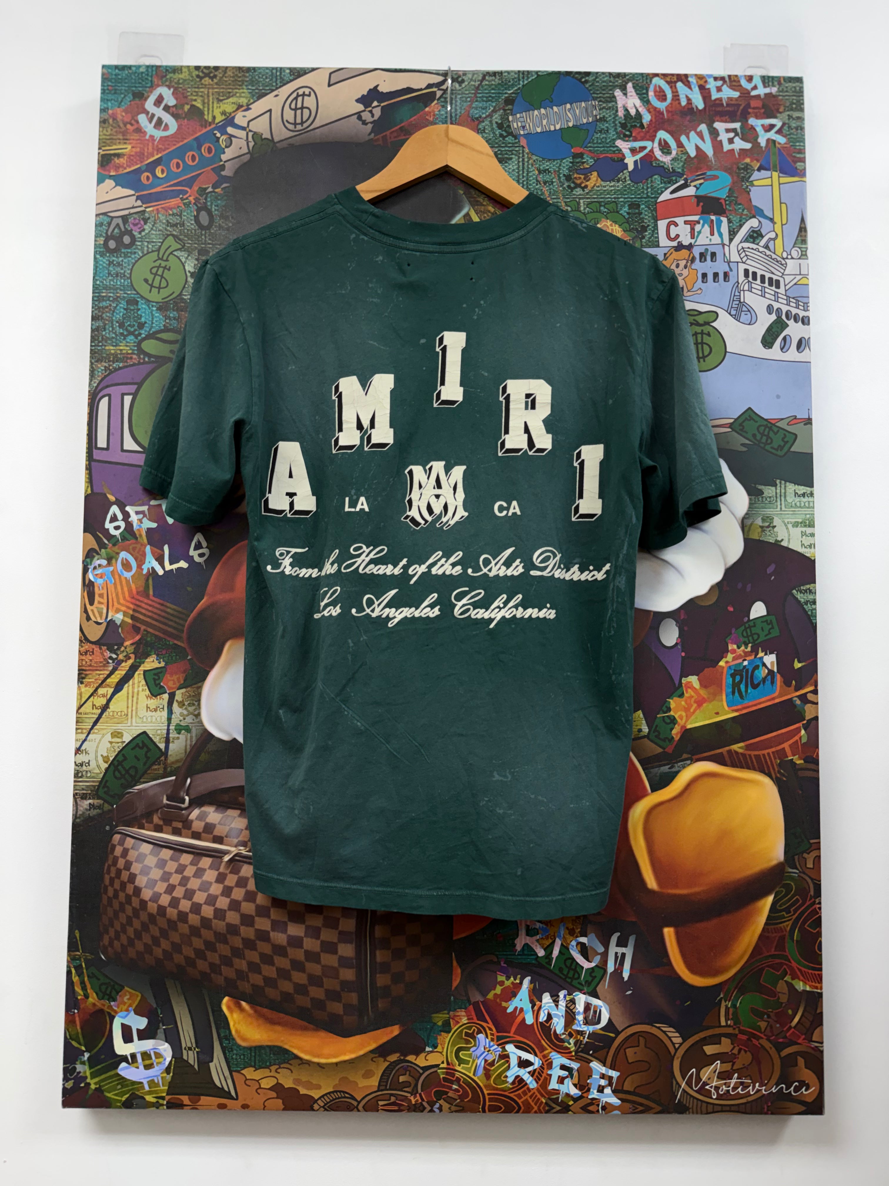Amiri Green Collegiate Tee