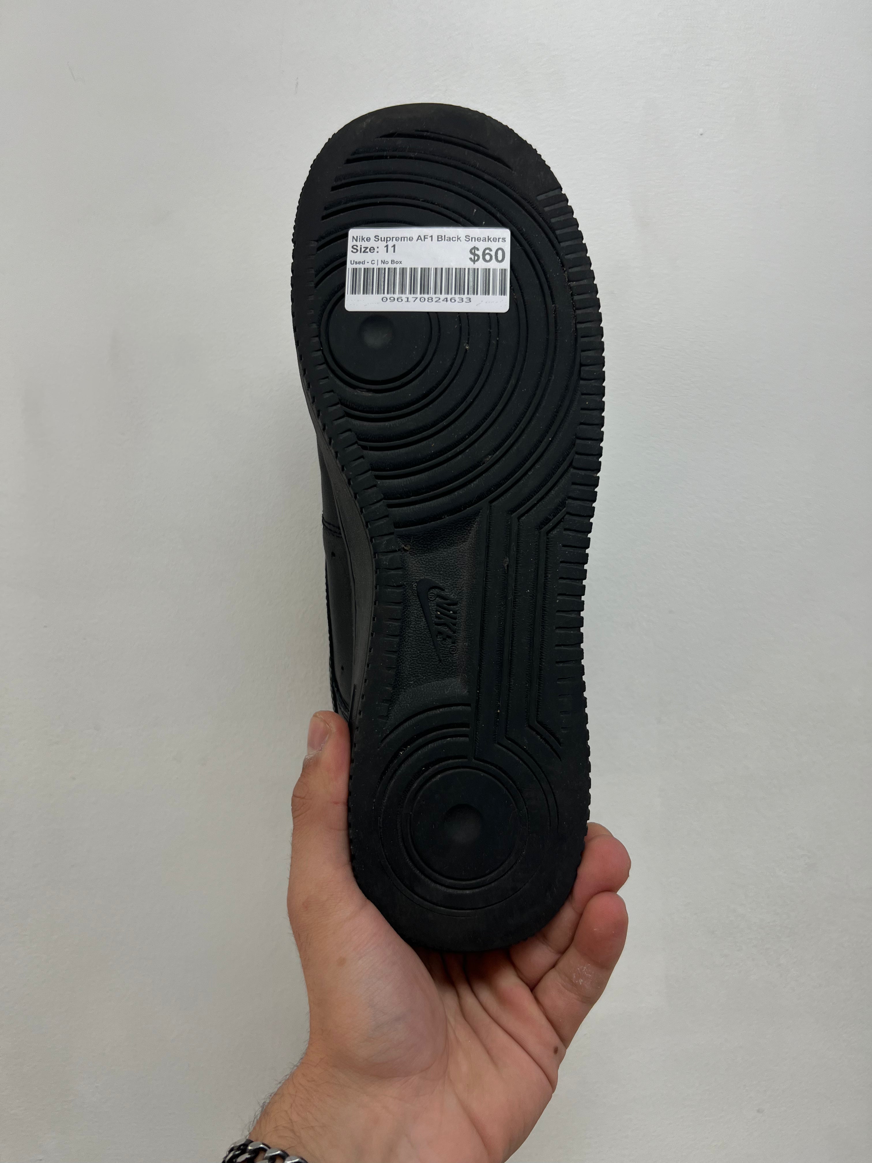 Nike Supreme AF1 Black Sneakers