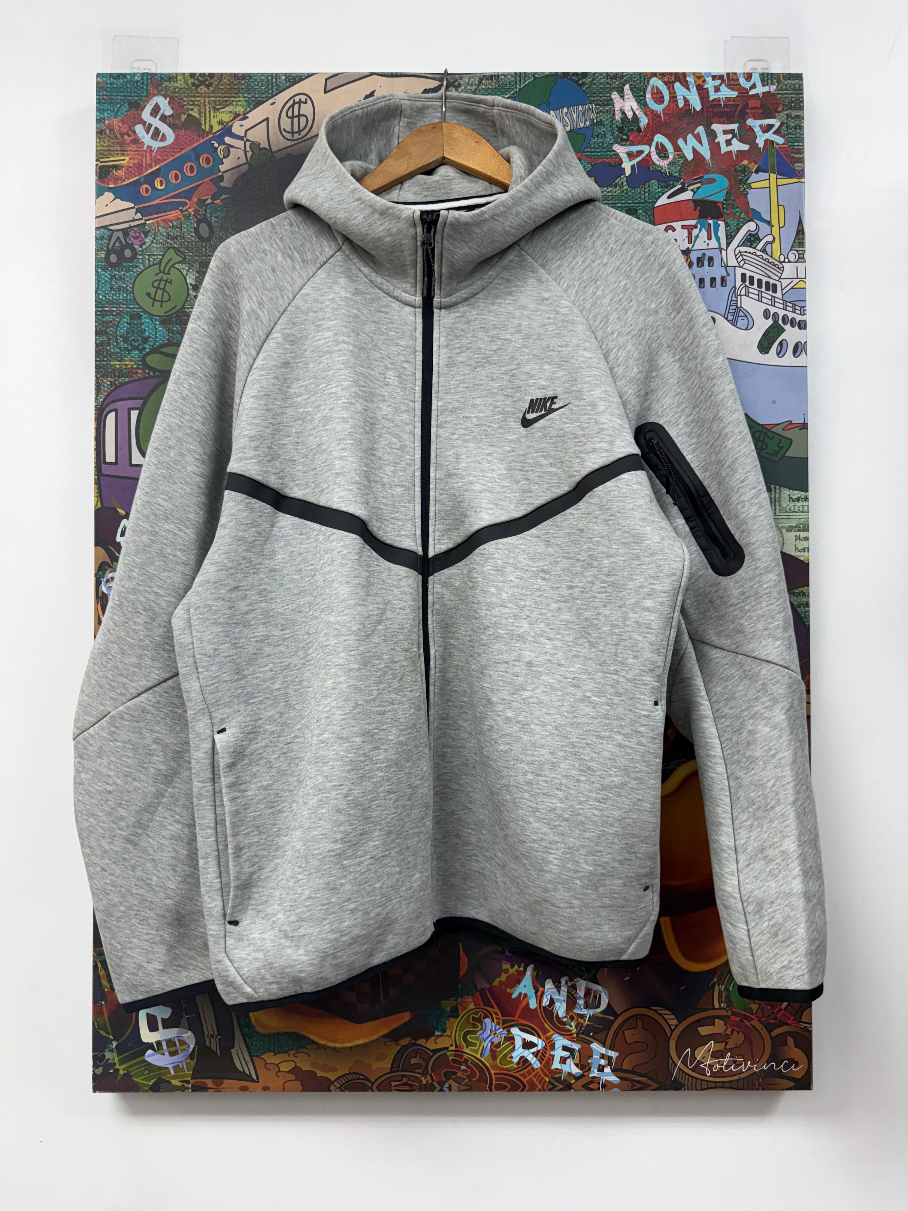 Nike Grey Tech Zip Up Hoodie