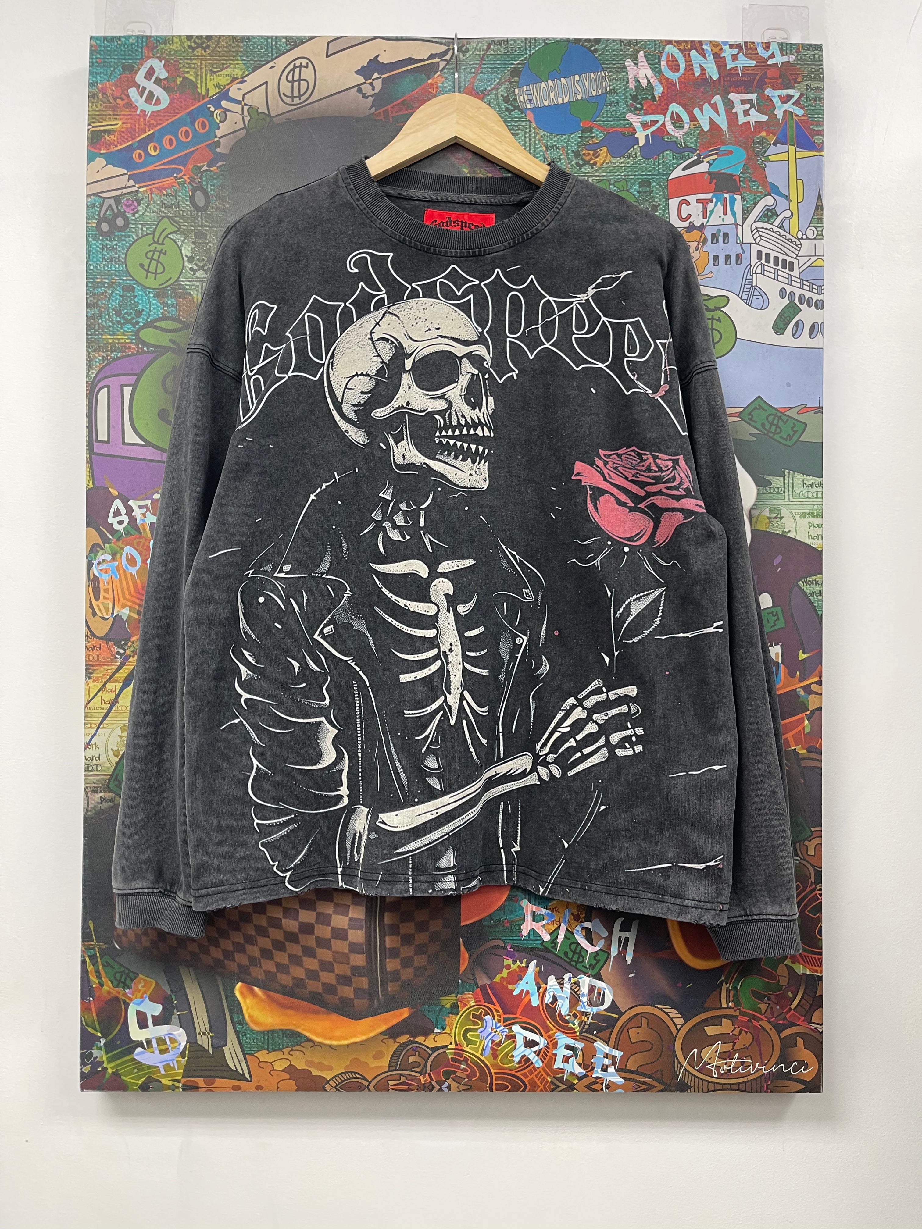 Godspeed Skull Rose Long Sleeve