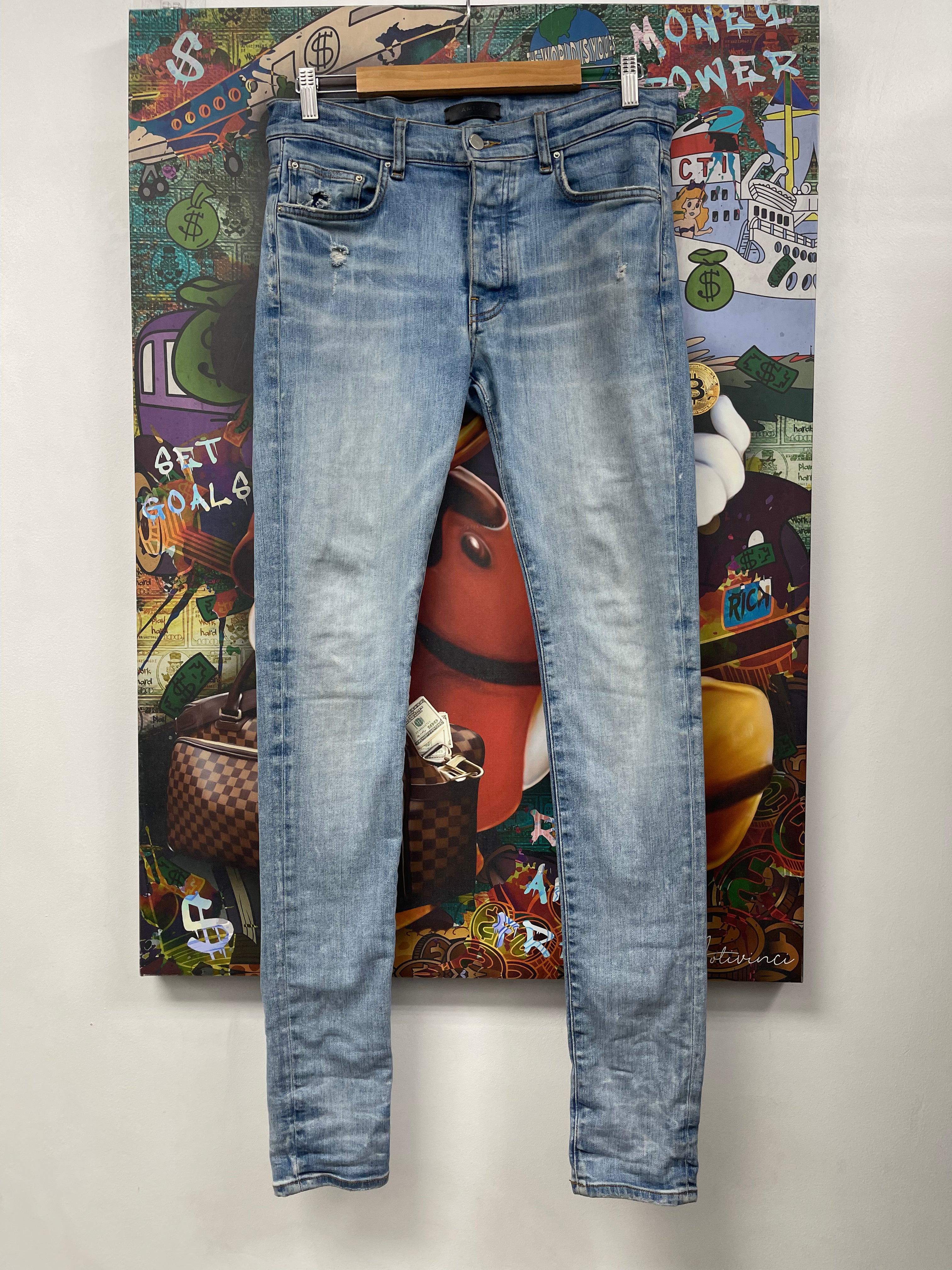 Amiri Light Wash Plain Jeans