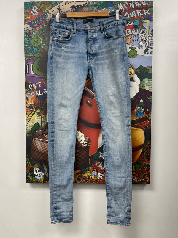Amiri Light Wash Plain Jeans