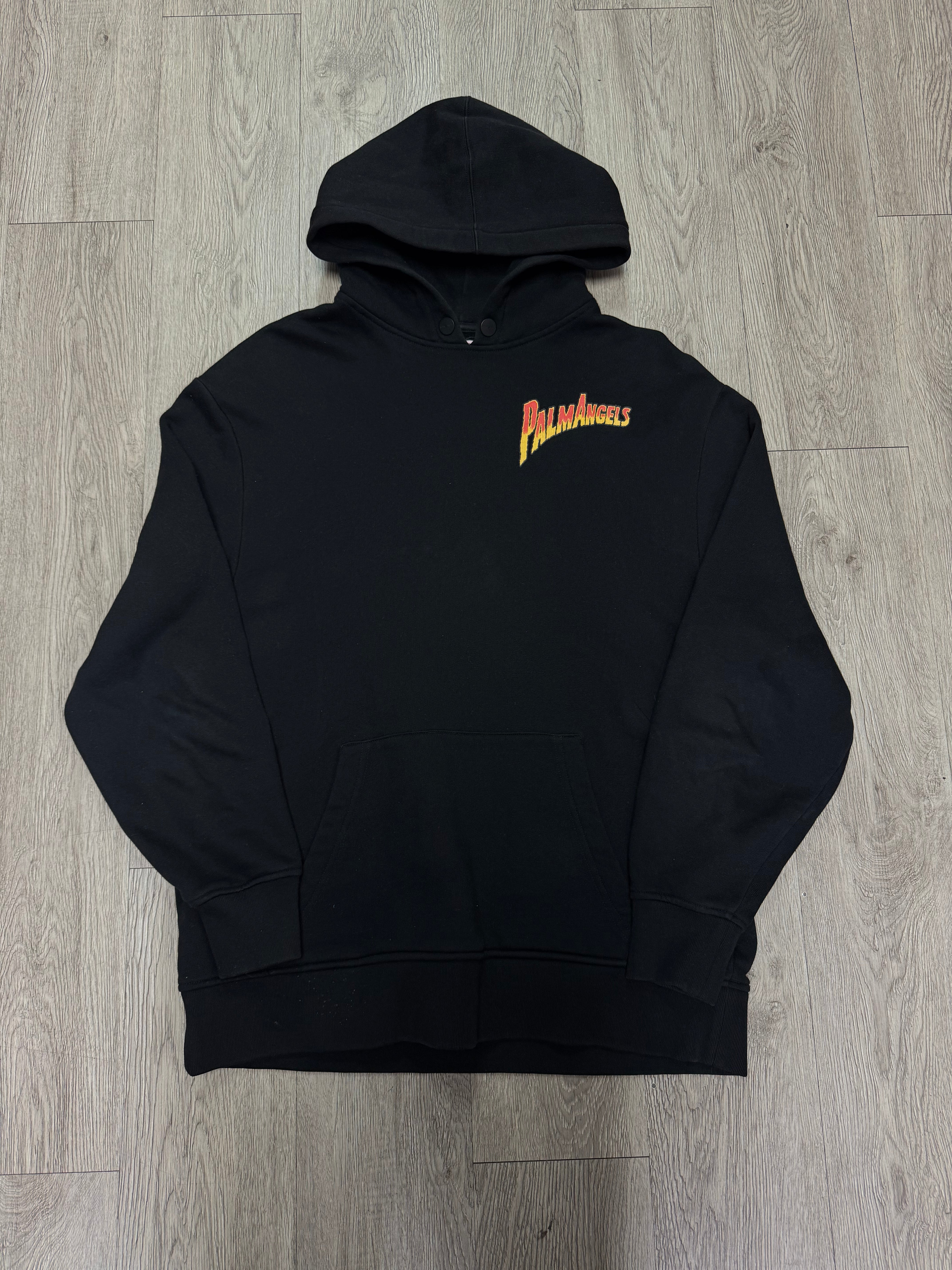 Palm Angels Black Red Yellow Rhinestone Hoodie
