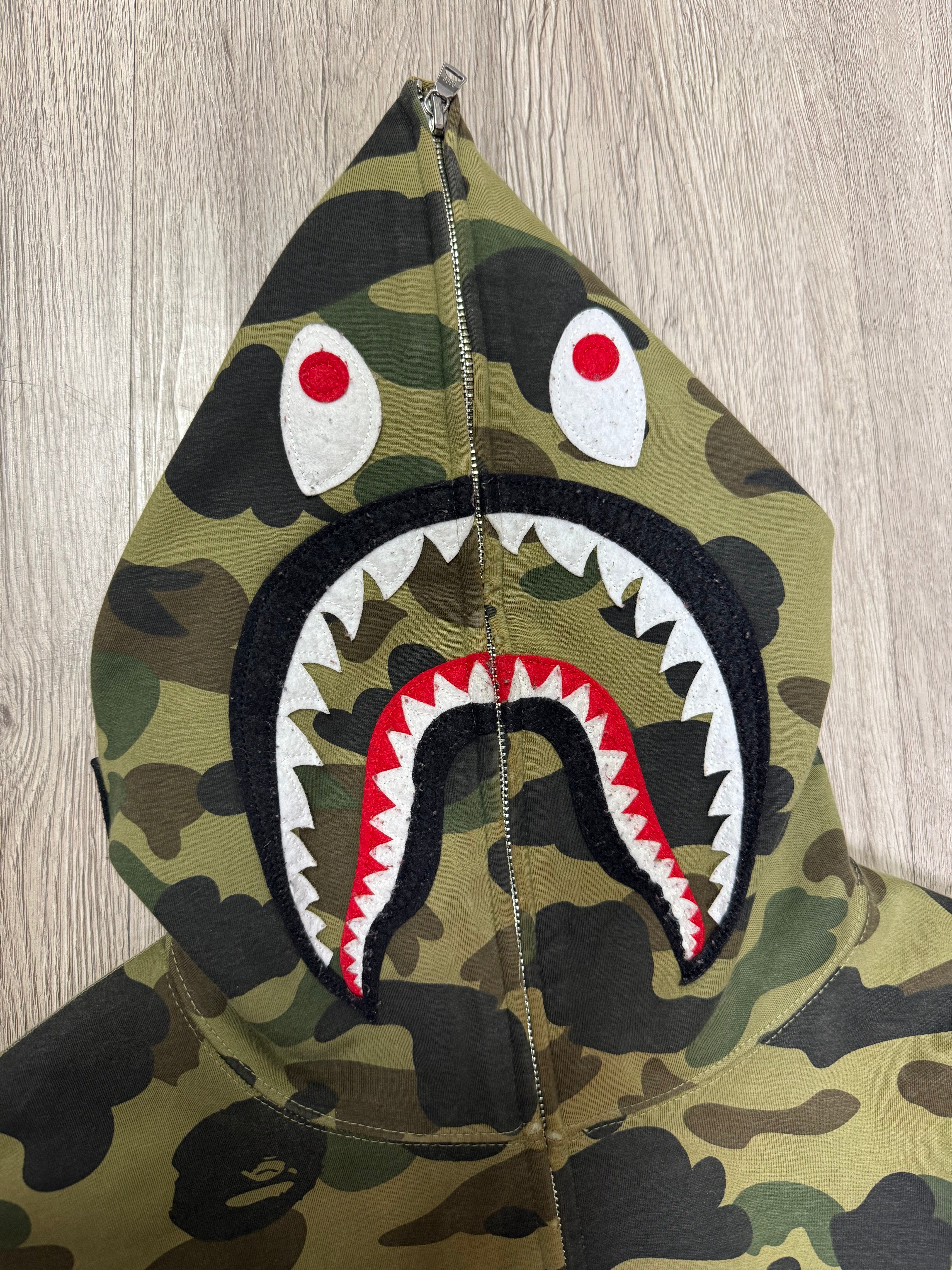 BAPE Green Camo Windstopper Zip Up Hoodie