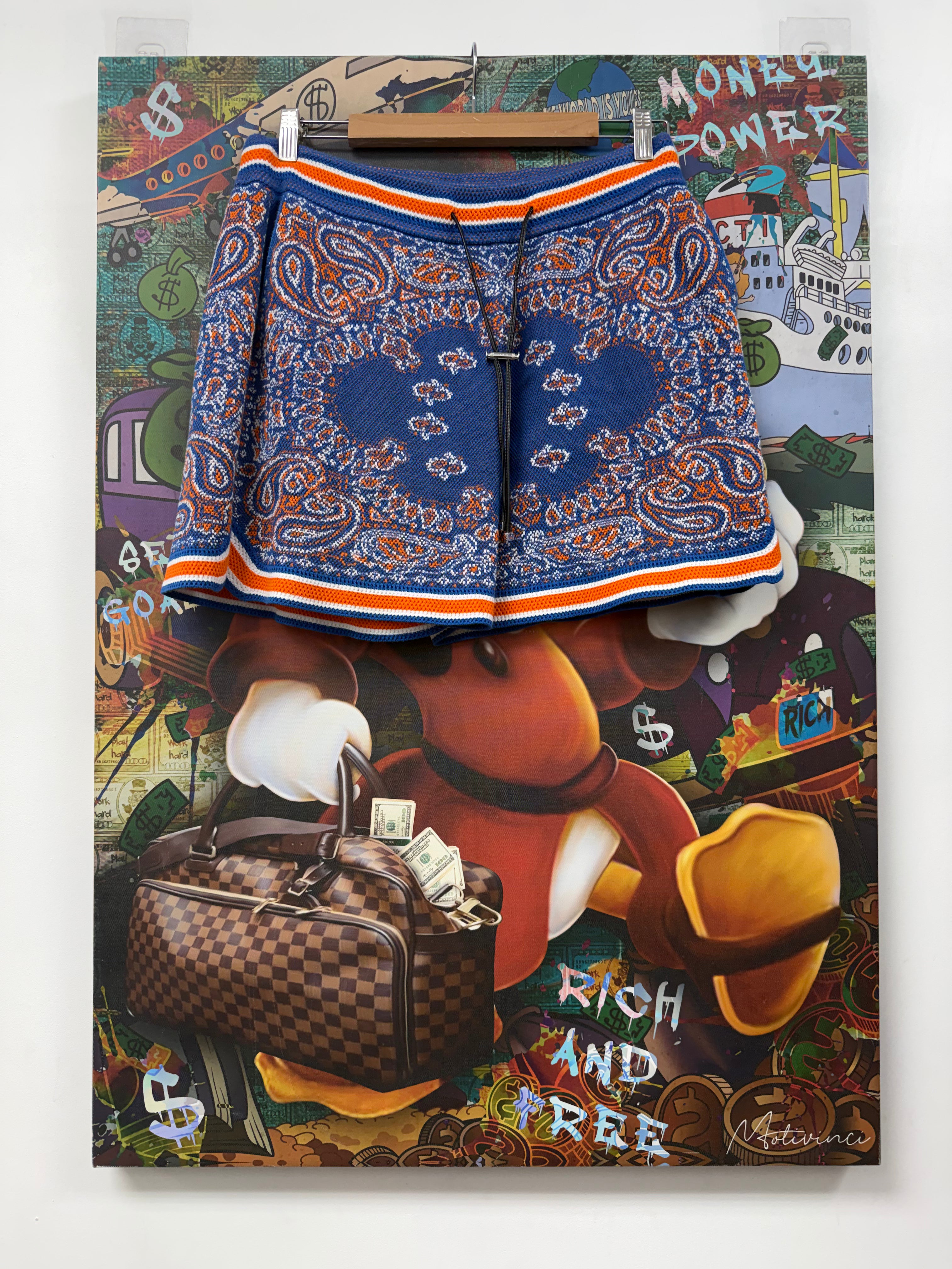 Amiri Blue Orange NYC Bandana B-Ball Shorts