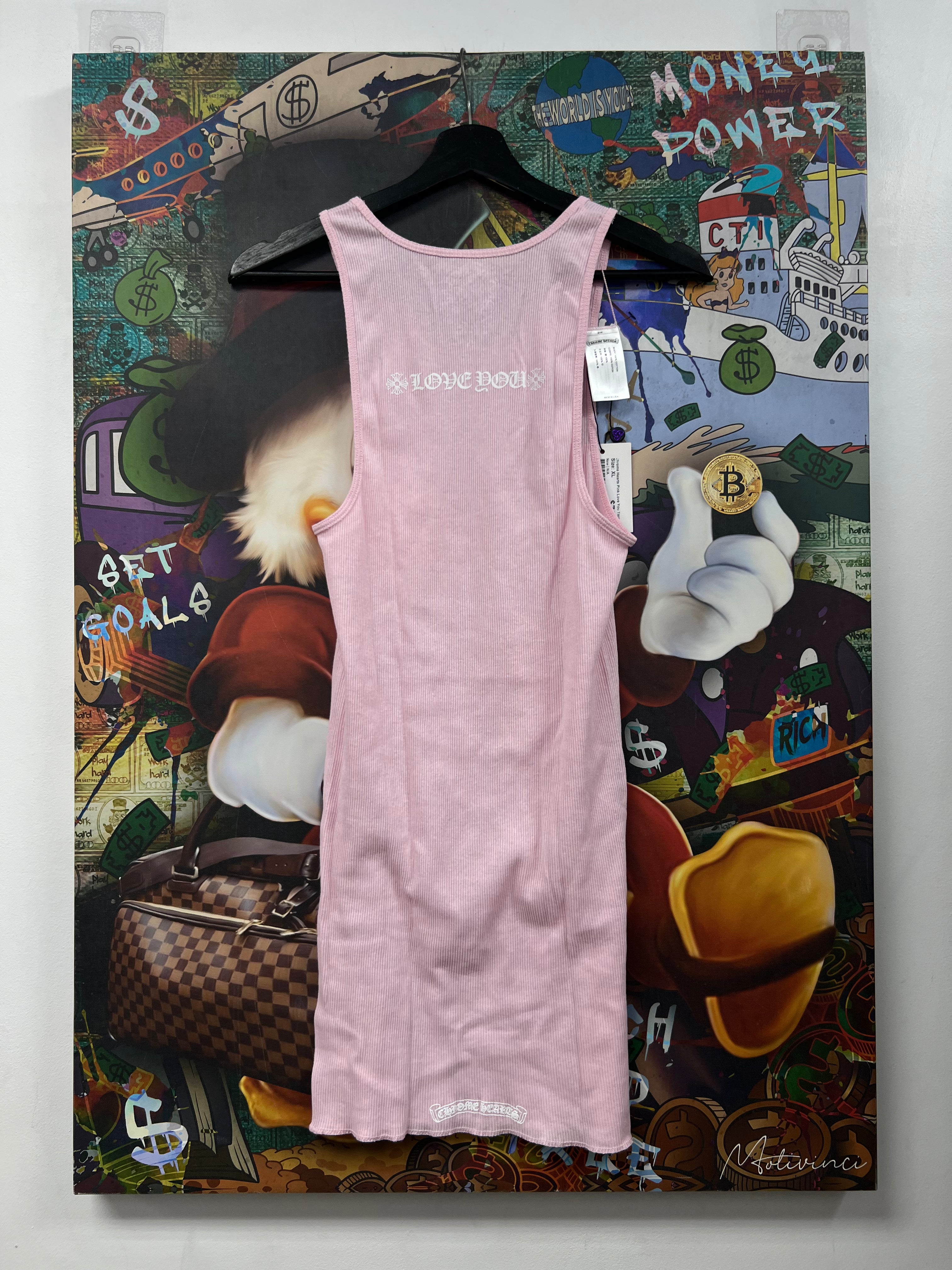 Chrome Hearts Pink Love You Tank