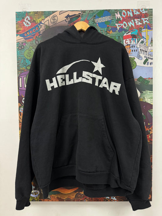 Hellstar Classic Logo Hoodie Black Used XXL
