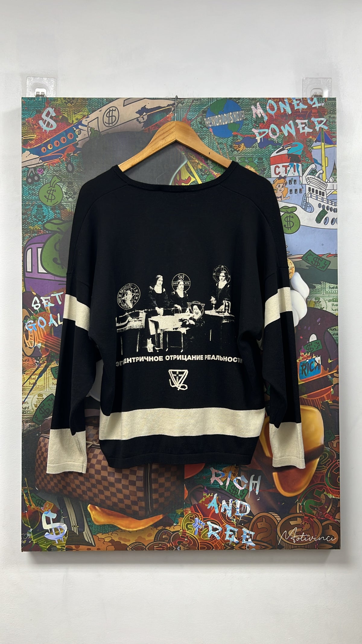 ENFANTS RICHES DÉPRIMÉS Hockey Sweater Black White Jersey