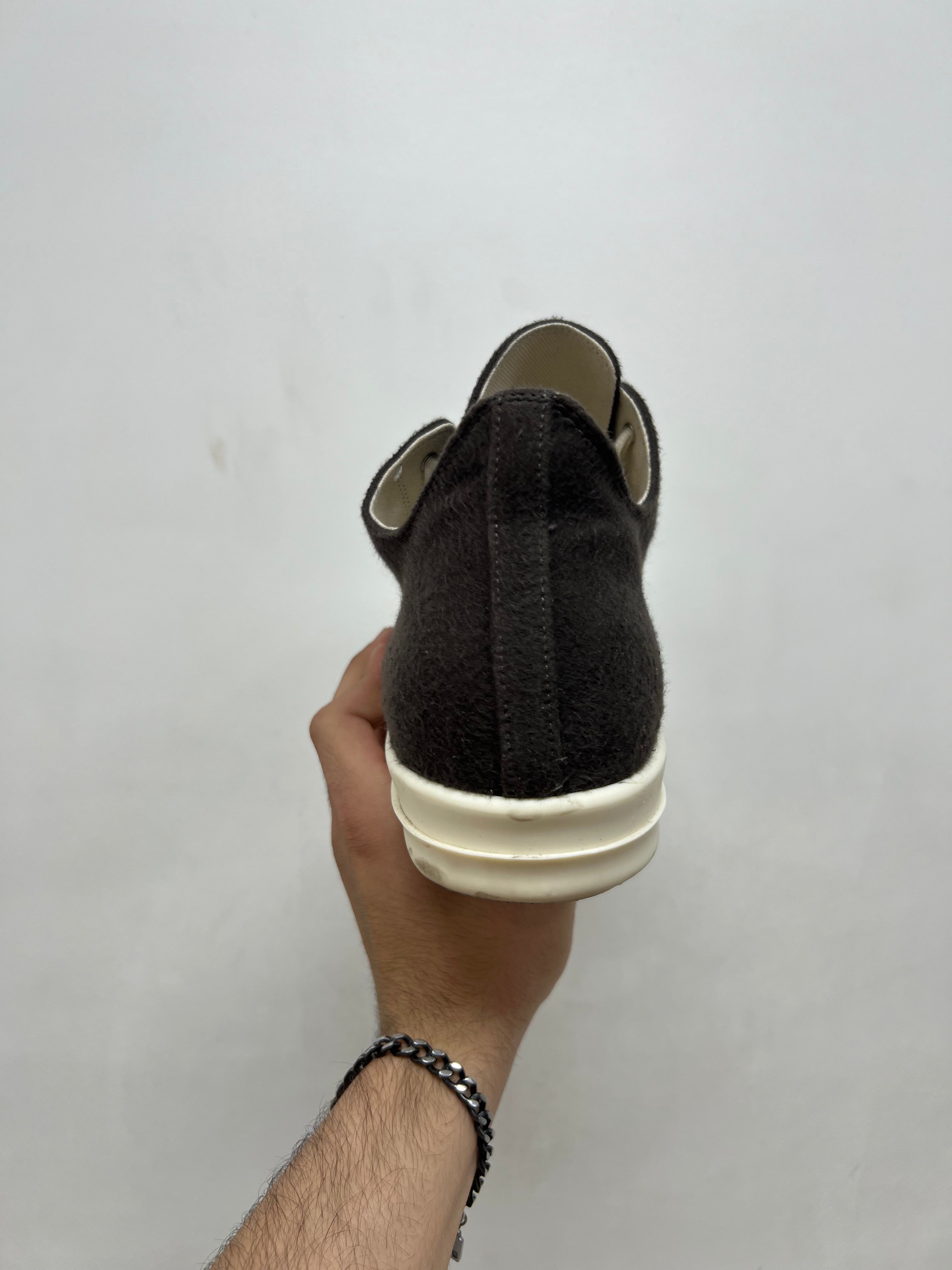 Rick Owens DRKSHDW' Dark Dust Felt Ramone Low Sneakers