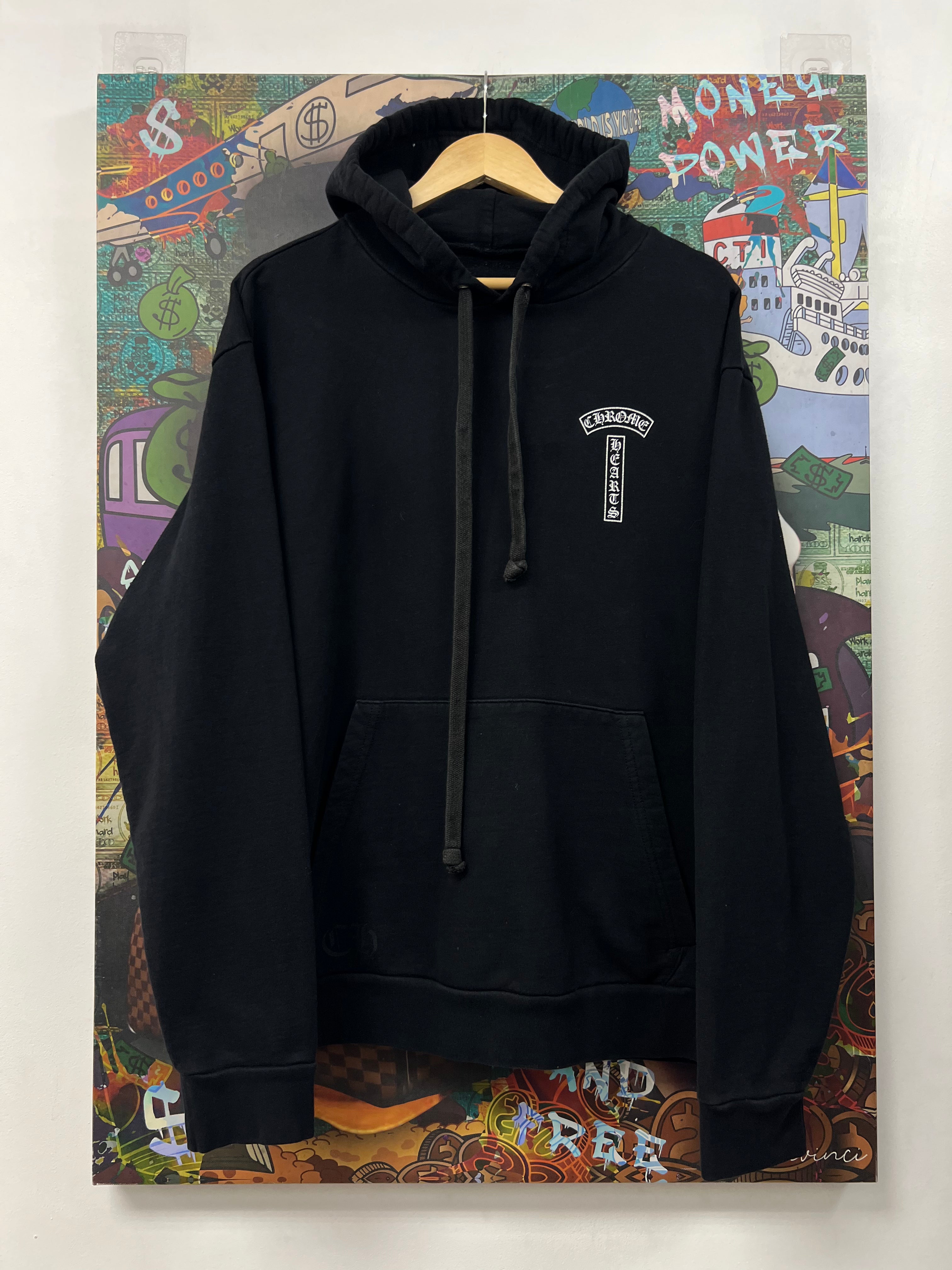 Chrome Hearts Black USA Shoulder Logo Hoodie