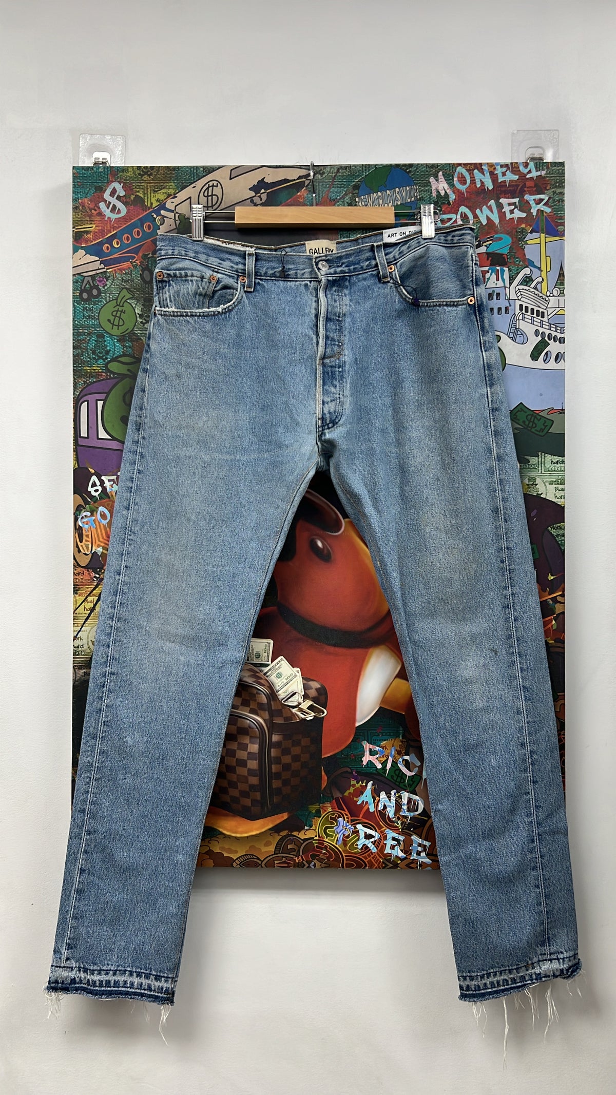 Gallery Dept Light Wash Plain Straight Leg Jeans