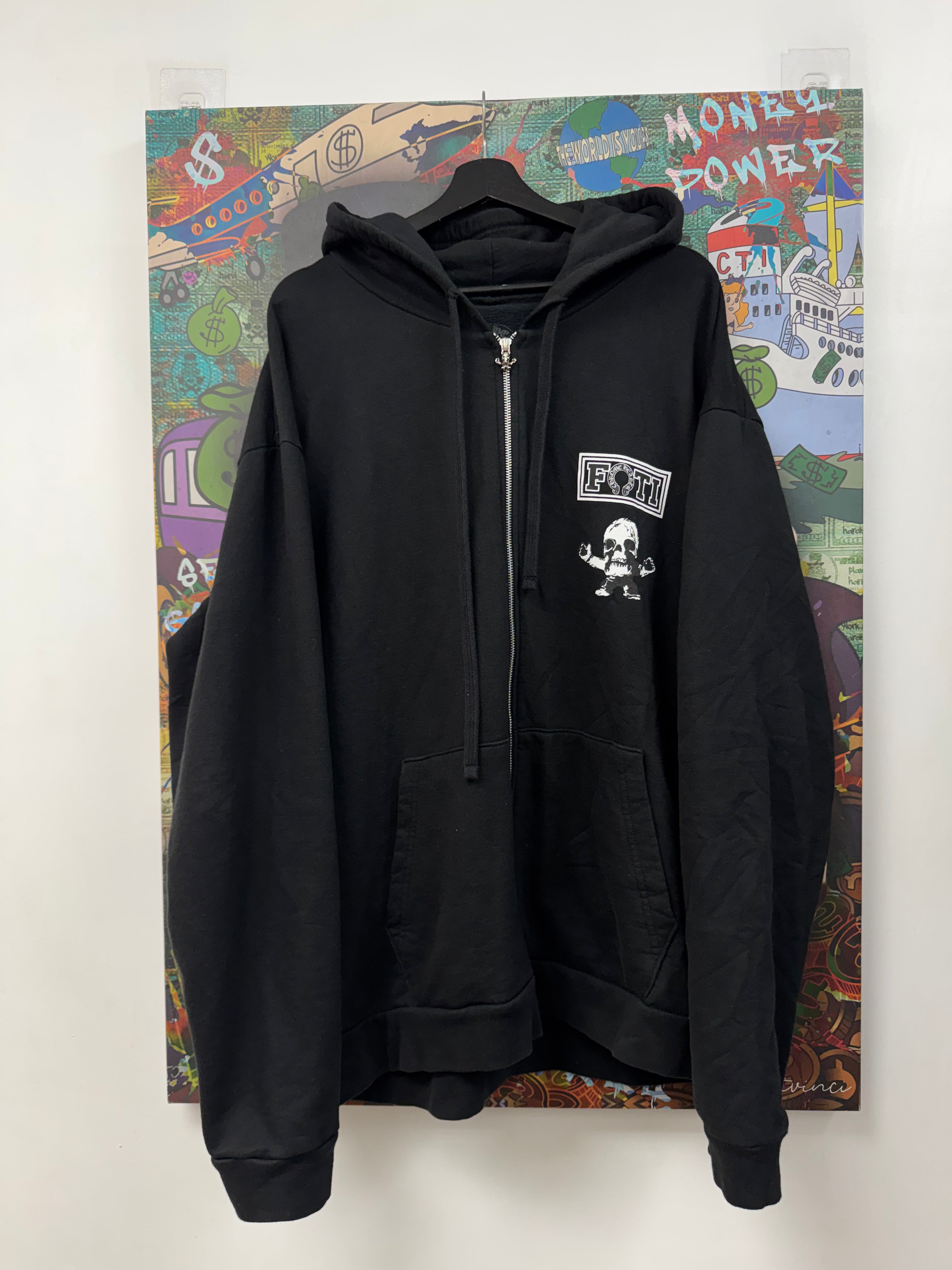 Chrome Hearts Black Multi FOTI Tic Tac Toe Zip Up