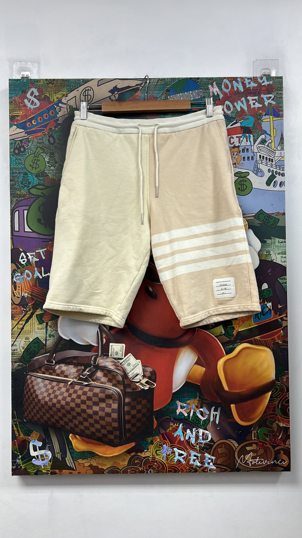 Thom Browne Cream 4 Bar (2) Shorts