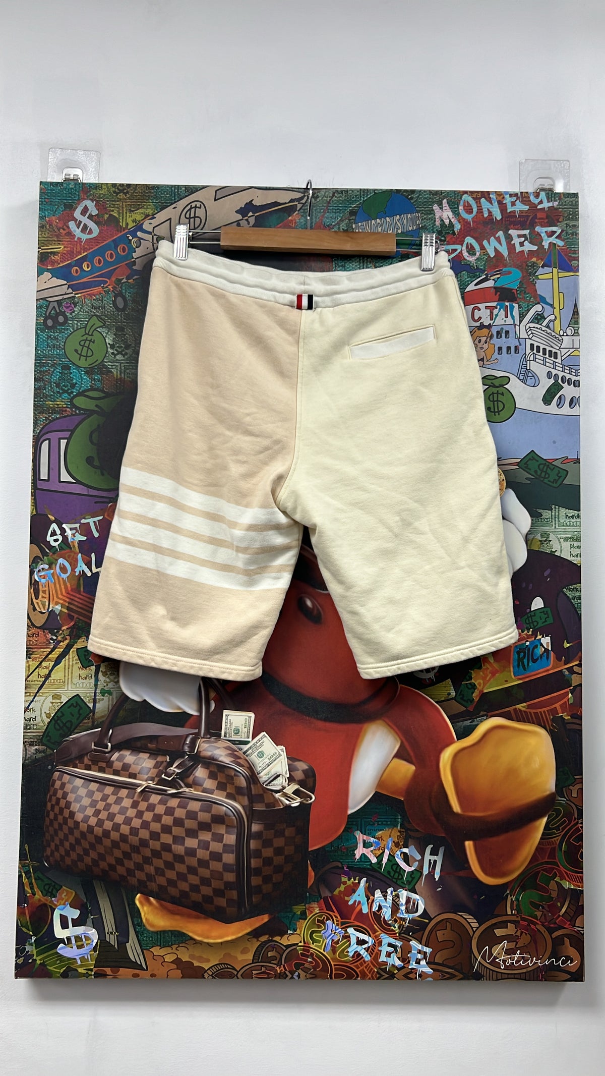 Thom Browne Cream 4 Bar (2) Shorts