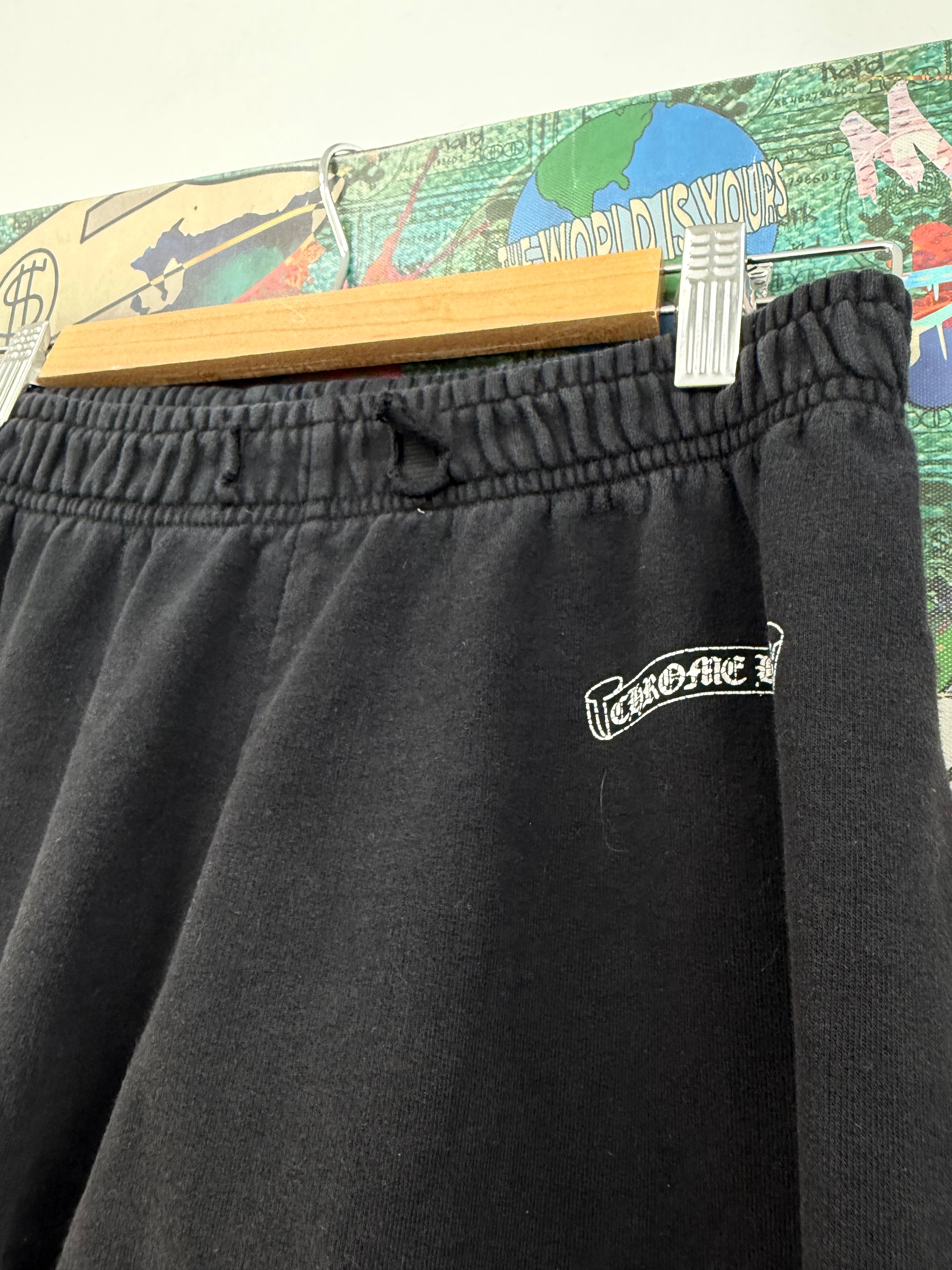 Chrome Hearts Black Scroll Logo (No Pockets) Sweats