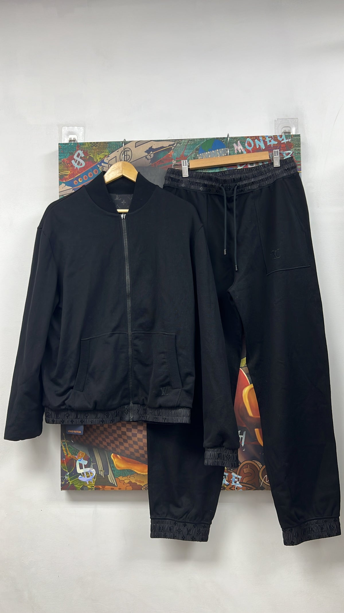 Louis Vuitton Black Nylon Monogram Track Suit