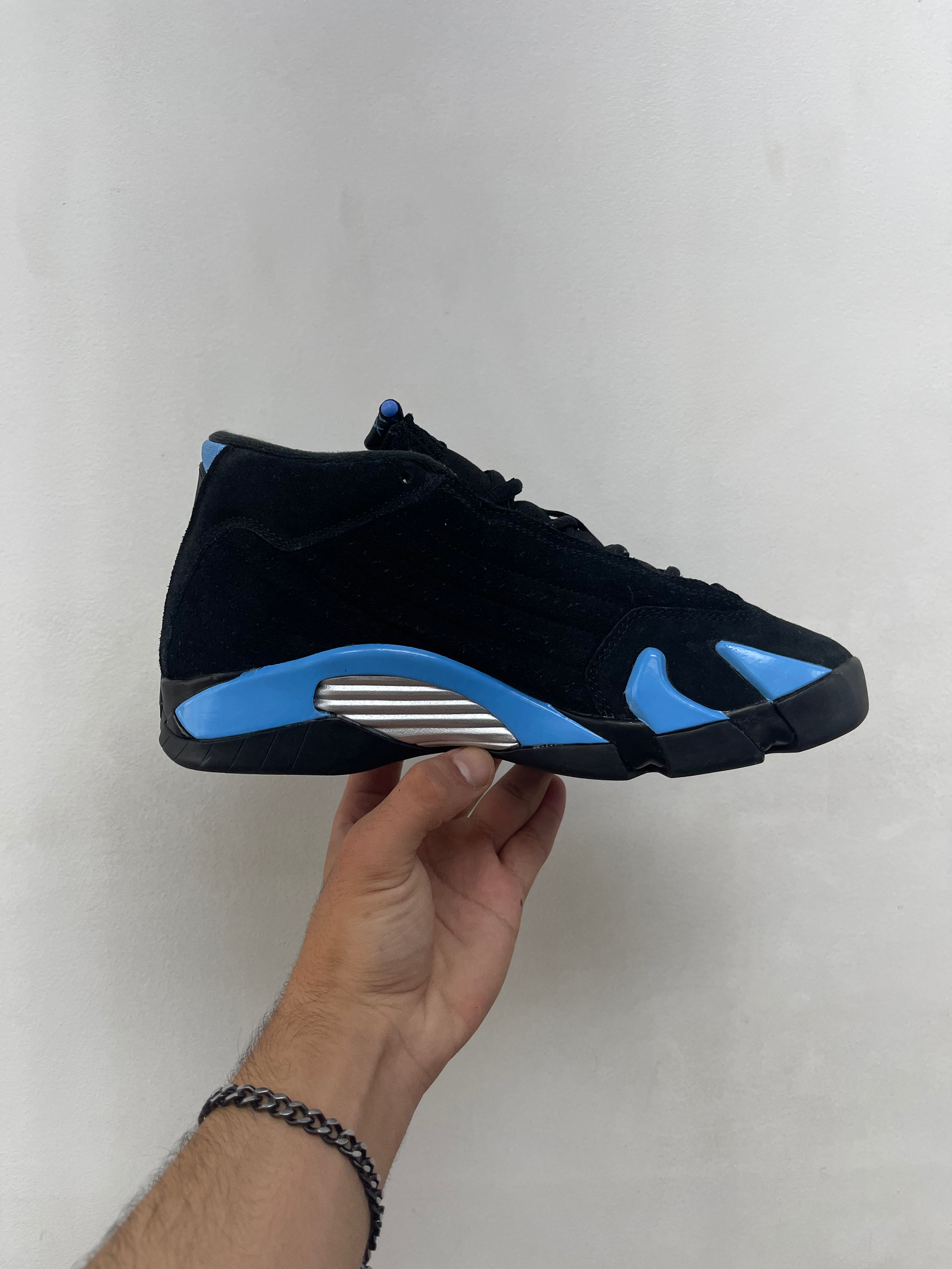 Jordan 14 Black Blue Sneakers