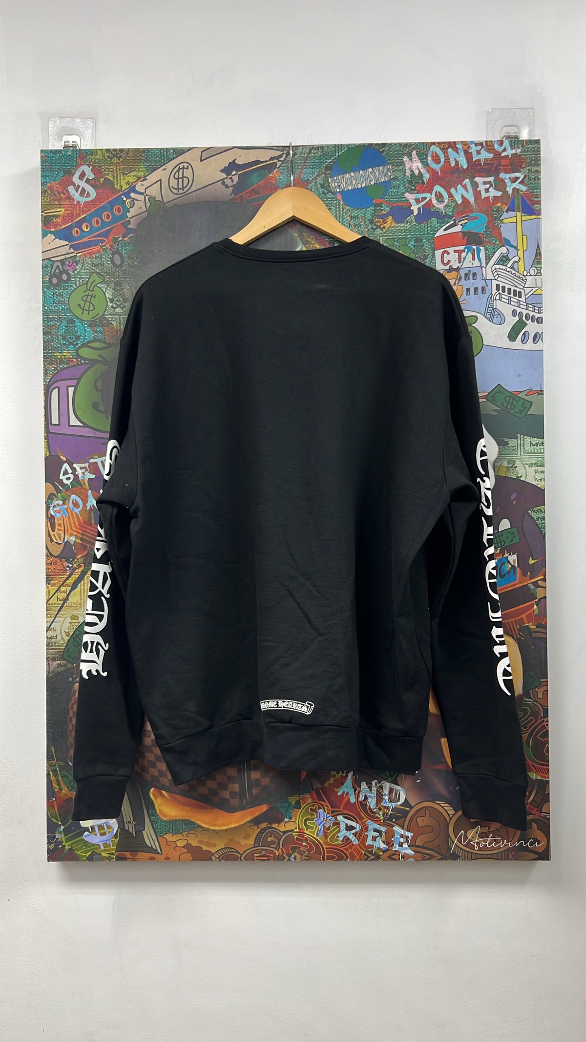 Chrome Hearts Black Neck Logo Crewneck