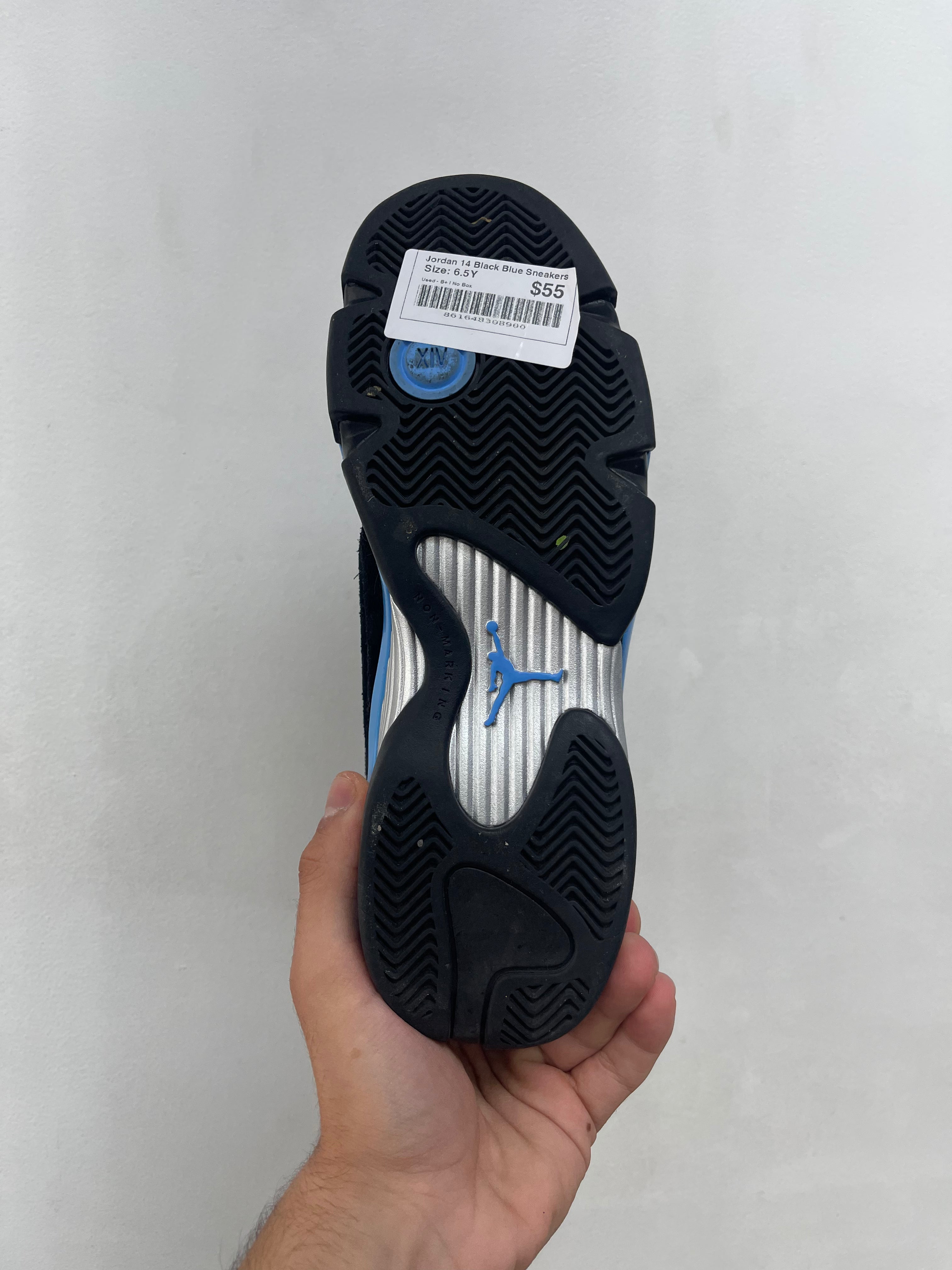 Jordan 14 Black Blue Sneakers