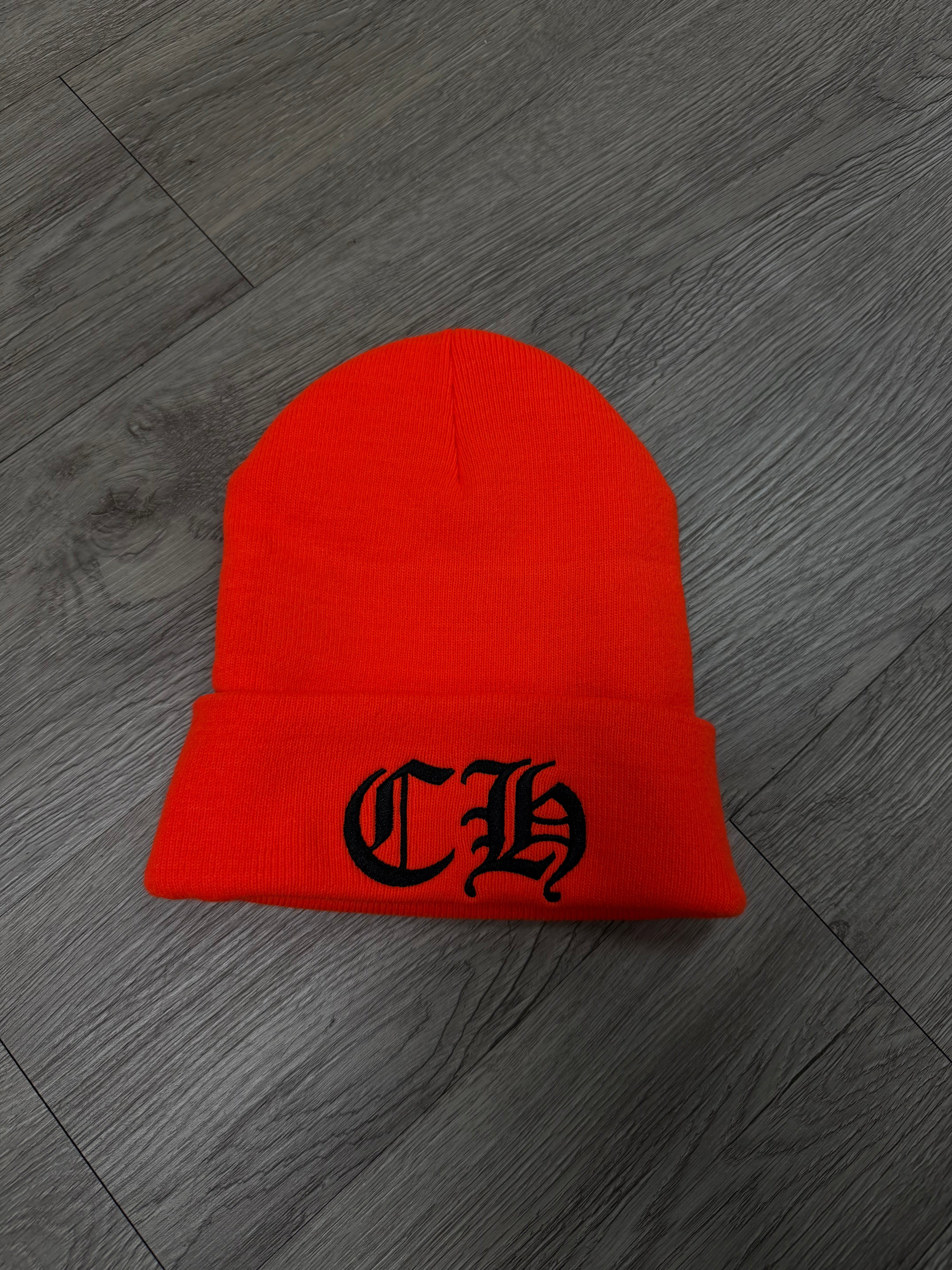 Chrome Hearts Orange Black CH Beanie